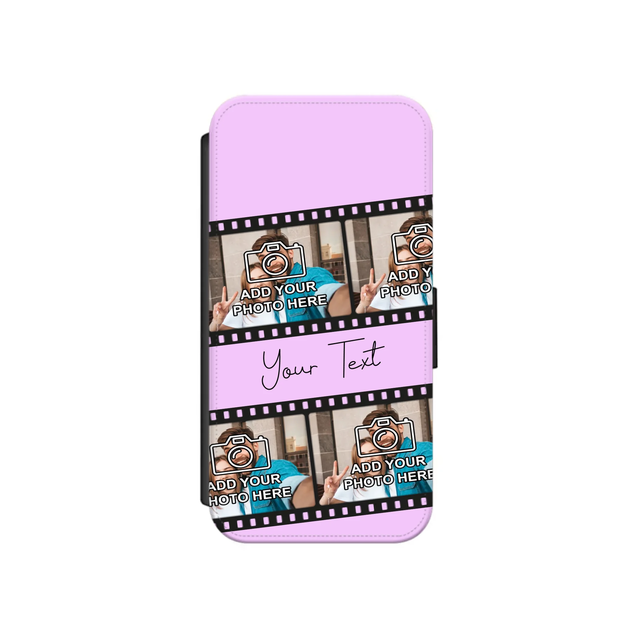 Custom Personalised Film Reel No.4 Faux Leather Flip Case Wallet for iPhone / Samsung