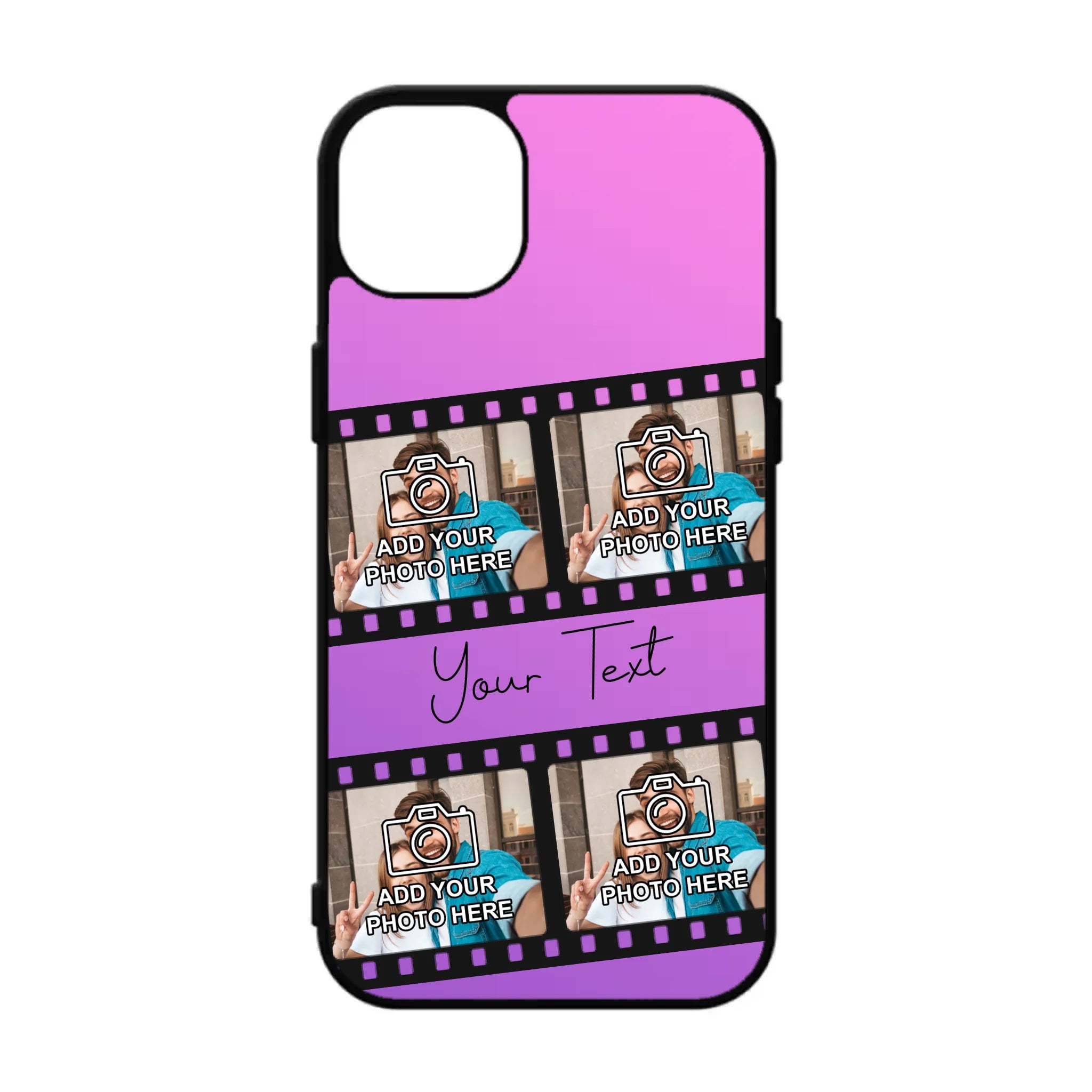 Film strip personalised phone case with your own photos