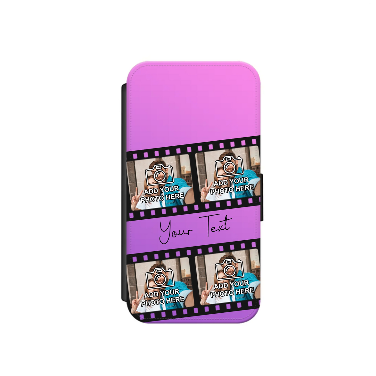 Film Reel No.1 Custom Photos Personalised Faux Leather Flip Case Wallet for iPhone / Samsung