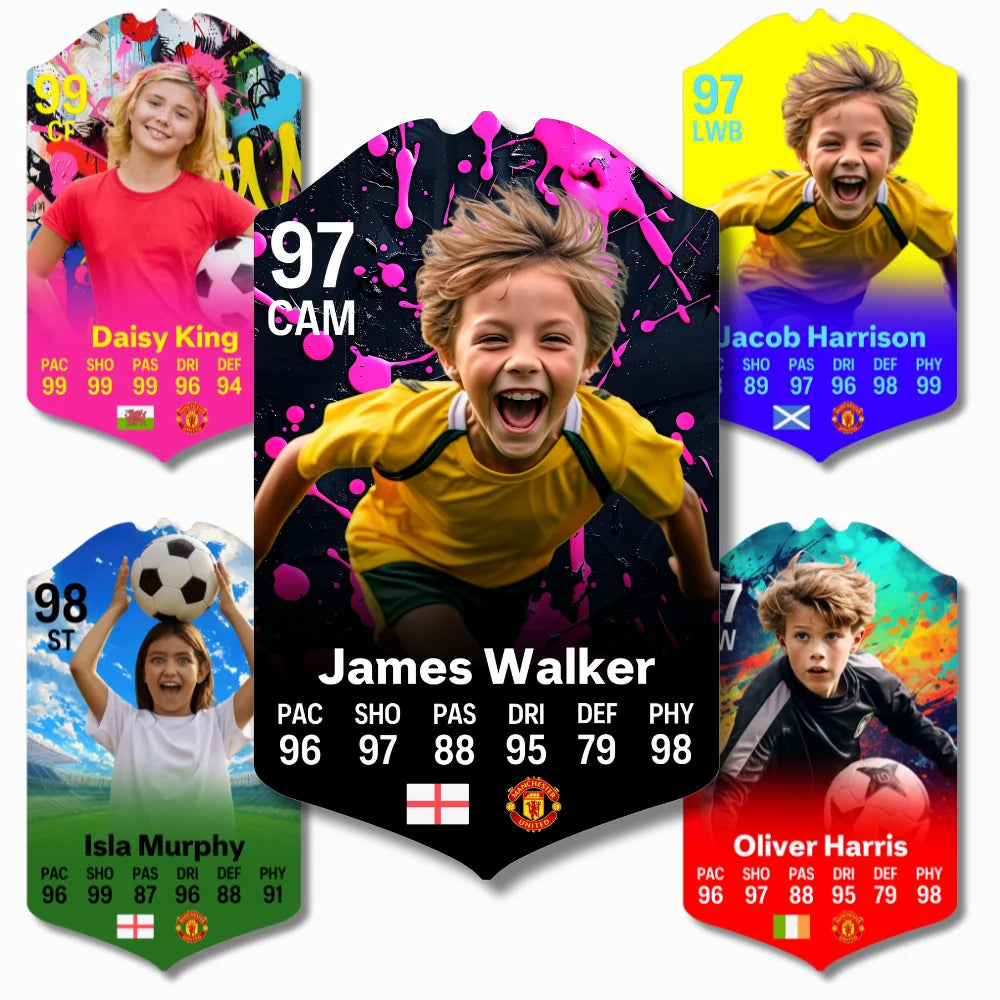 Personalised Football Card - Create Your Own Custom Football Card - Ultimate Gift for Football Fans