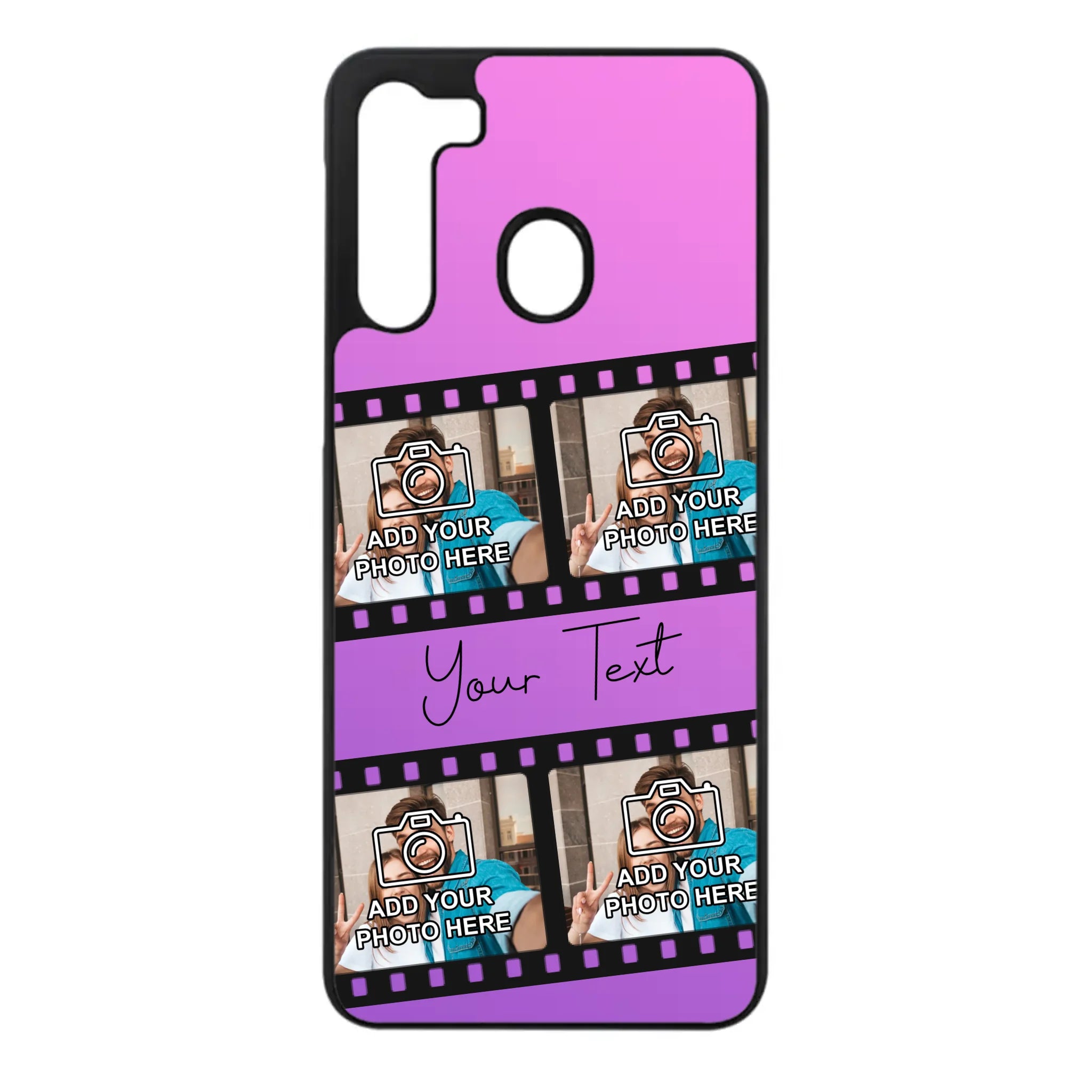 Personalised rubber TPU film reel case for Samsung Galaxy