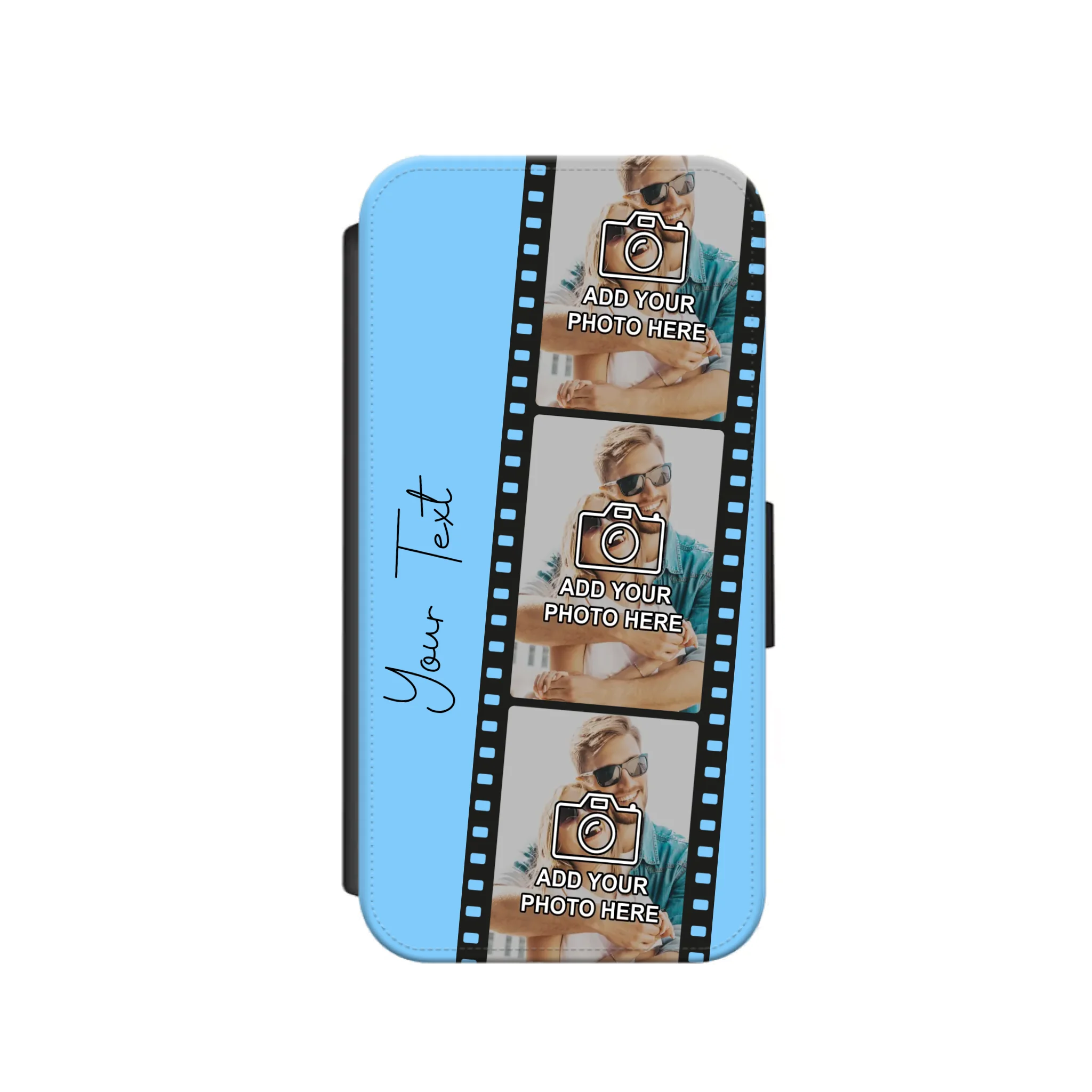 Custom Personalised Film Reel No.6 Faux Leather Flip Case Wallet for iPhone / Samsung