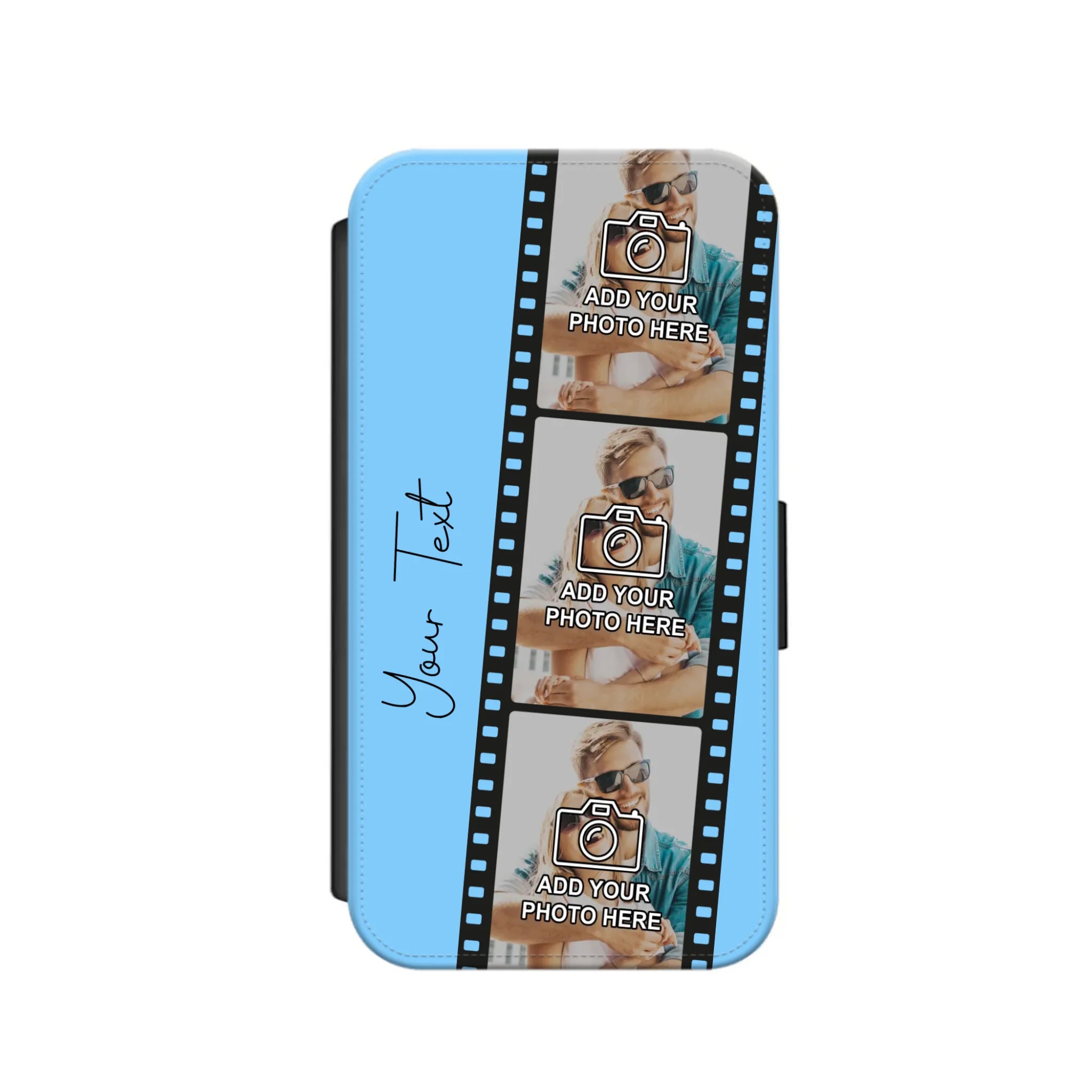 Custom Personalised Film Reel No.6 Faux Leather Flip Case Wallet for iPhone / Samsung