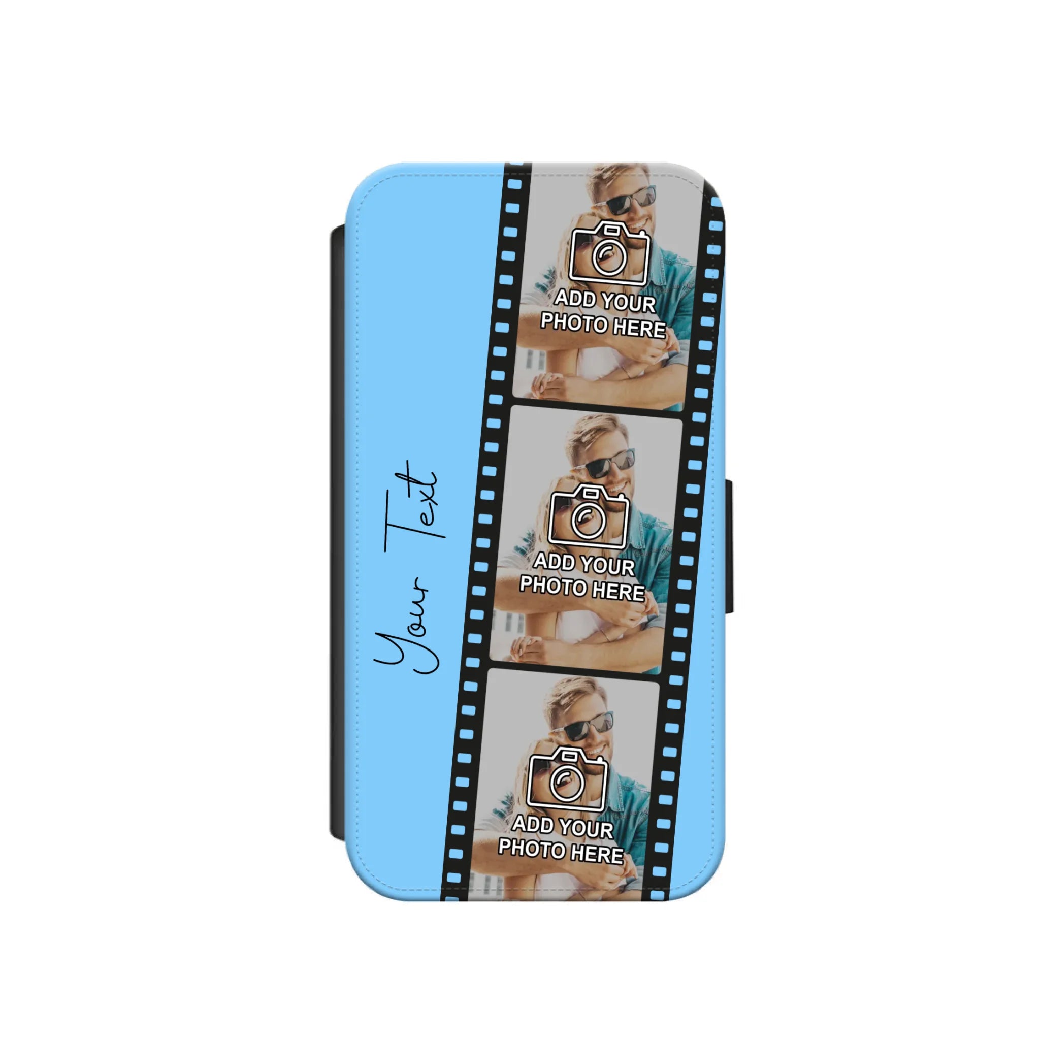 Custom Personalised Film Reel No.6 Faux Leather Flip Case Wallet for iPhone / Samsung