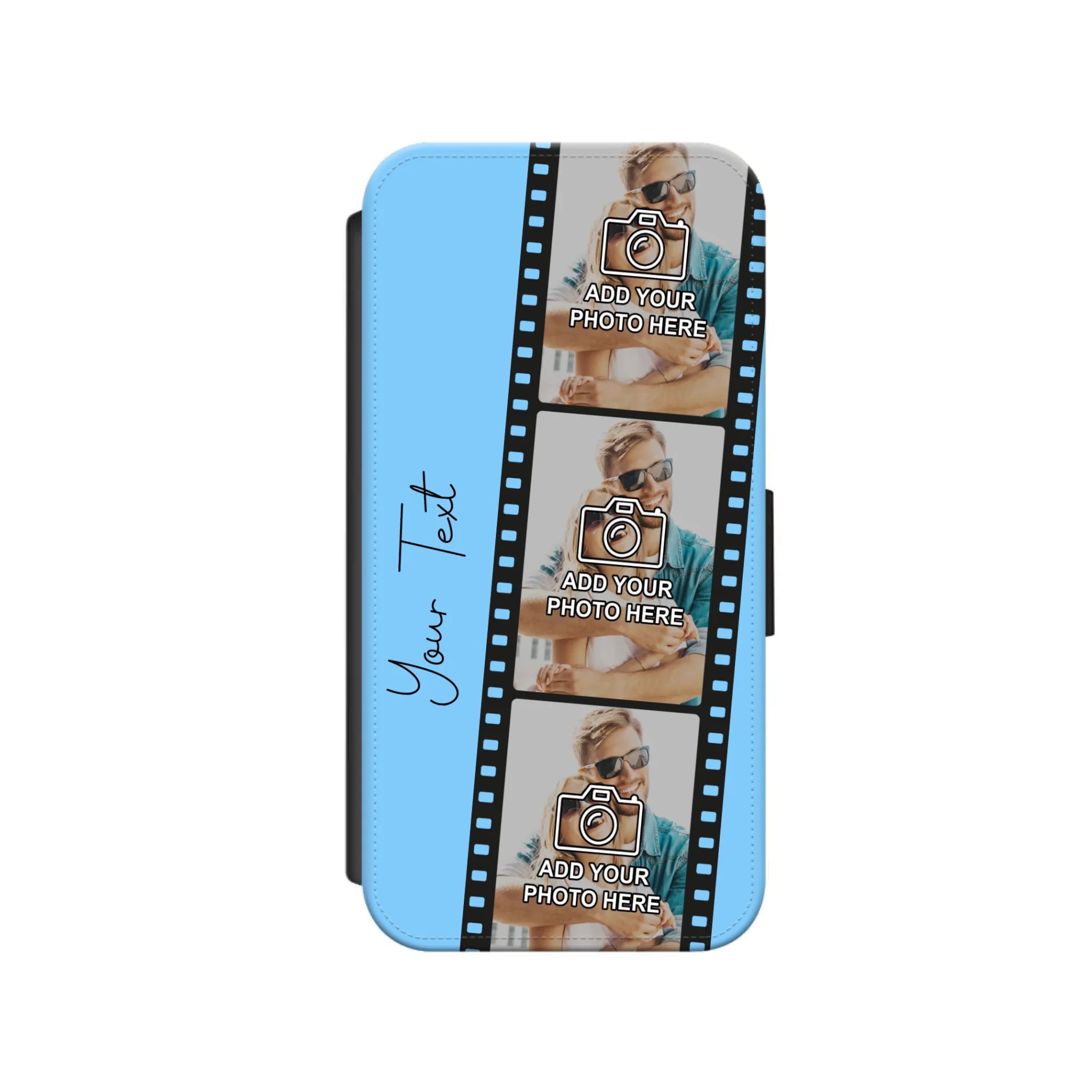 Custom Personalised Film Reel No.6 Faux Leather Flip Case Wallet for iPhone / Samsung