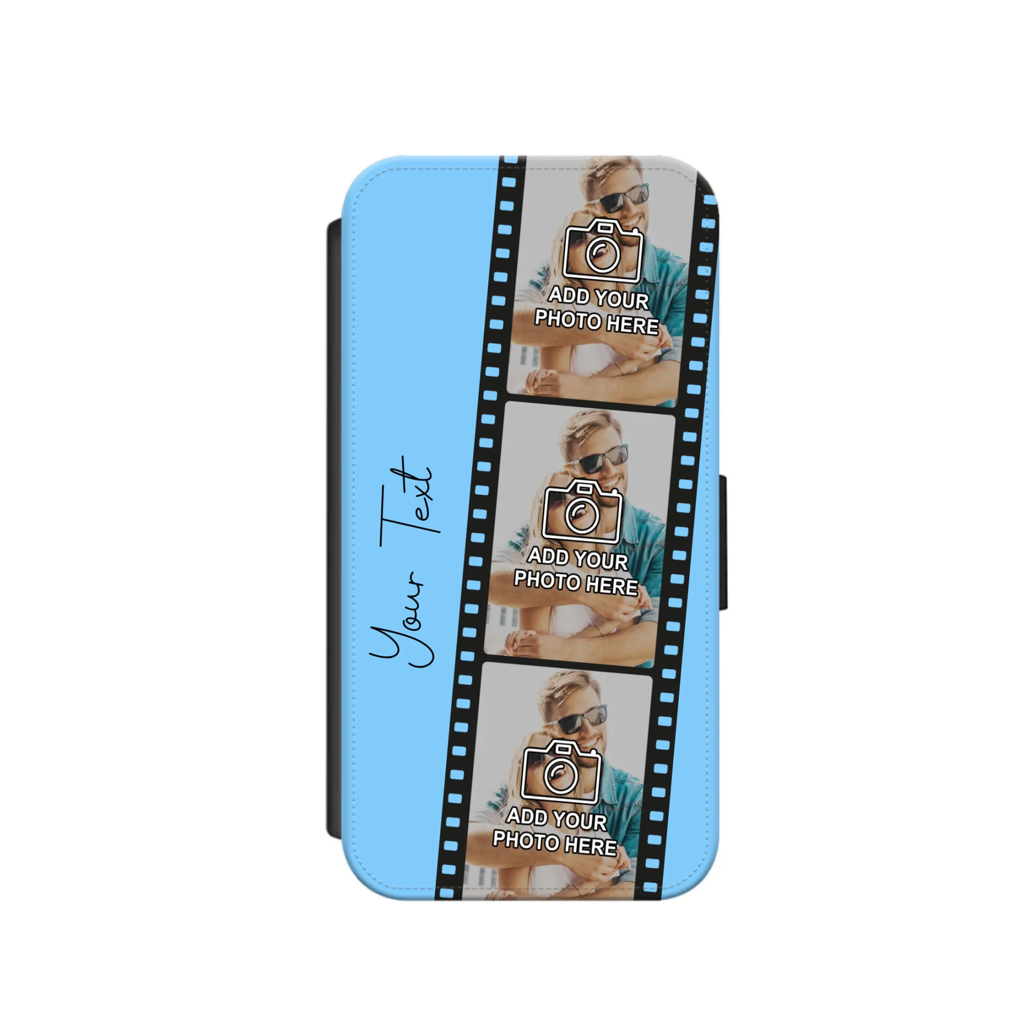 Custom Personalised Film Reel No.6 Faux Leather Flip Case Wallet for iPhone / Samsung