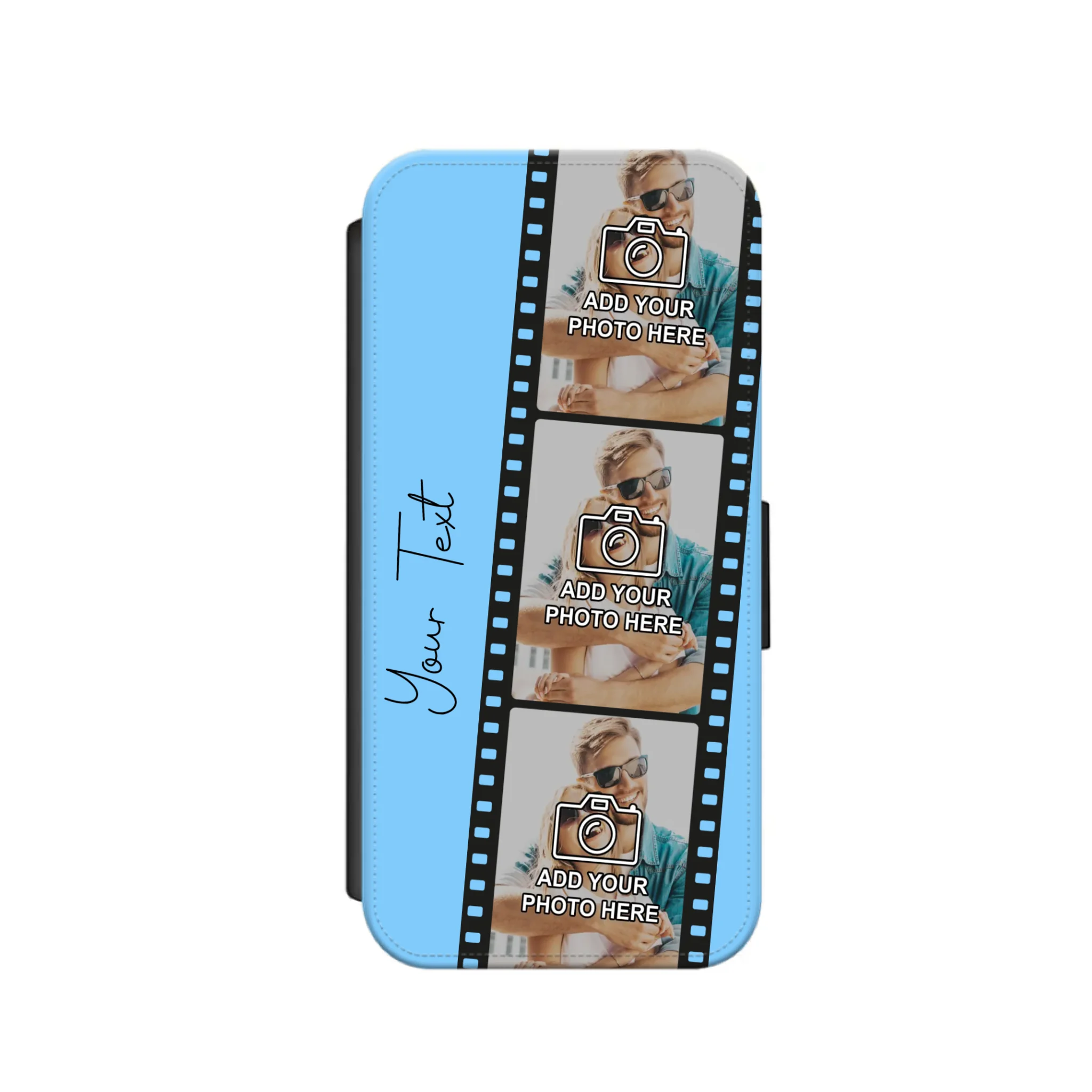 Custom Personalised Film Reel No.6 Faux Leather Flip Case Wallet for iPhone / Samsung