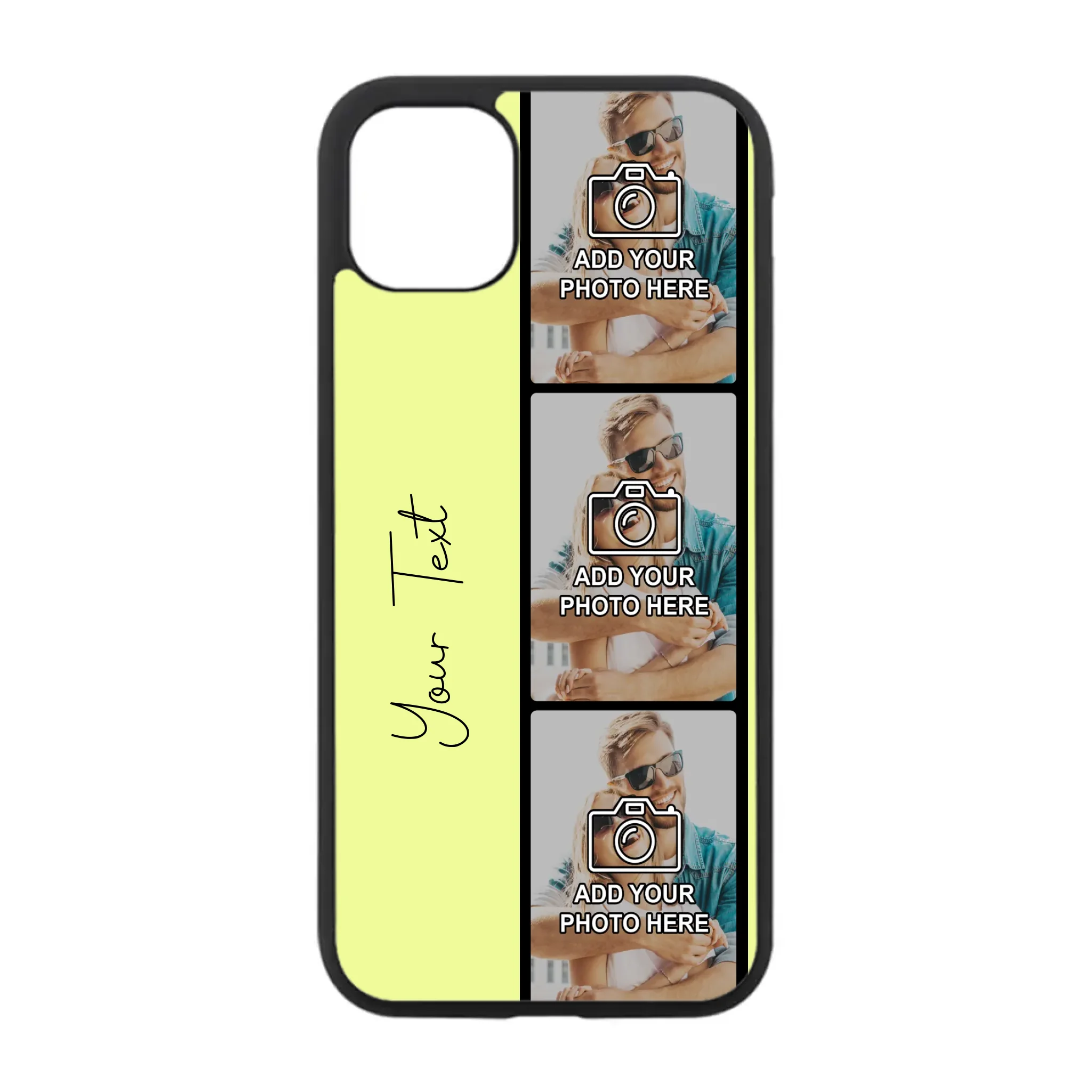 Personalised phone case with film reel photo strip design