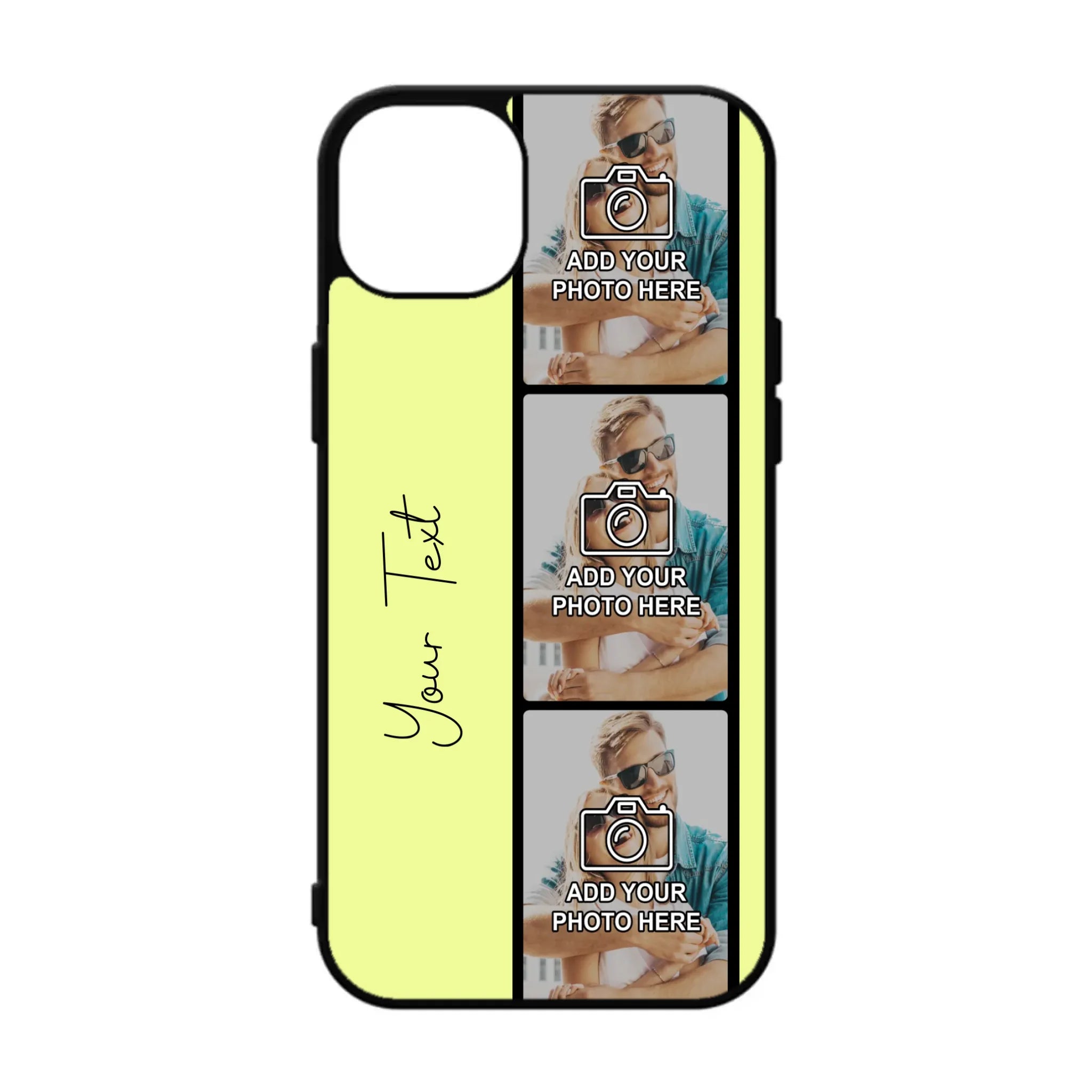 Custom film reel phone case with nostalgic photo layout