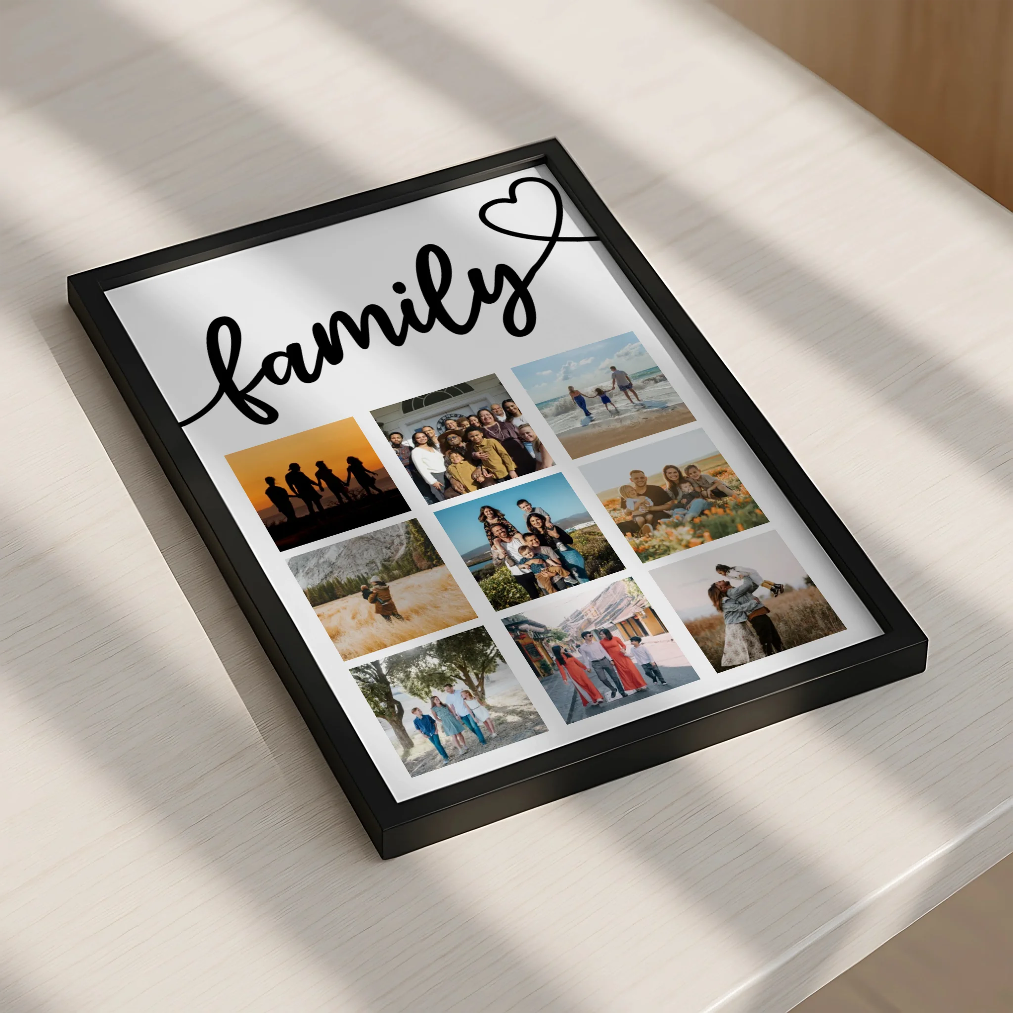 Personalised photo frame gift idea for grandparents with multiple photos