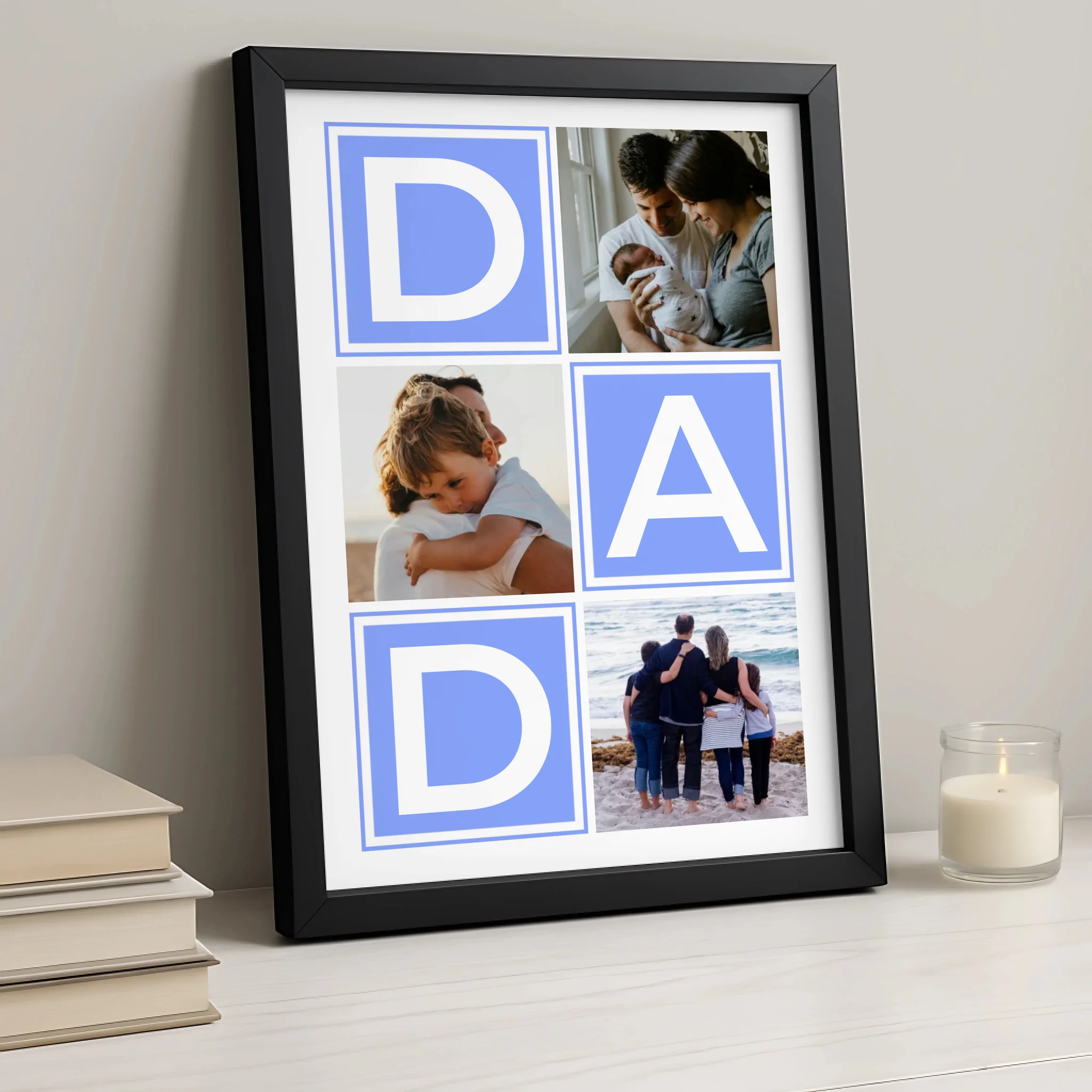 Personalised DAD Photo Frame | Custom Collage Gift for Dad | Father's Day or Keepsake Gift
