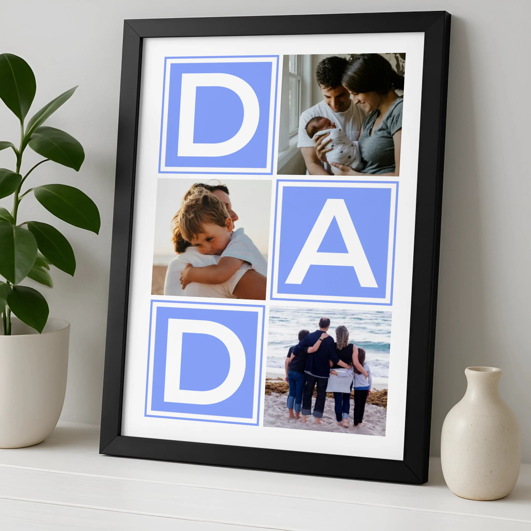 Personalised DAD Photo Frame | Custom Collage Gift for Dad | Father's Day or Keepsake Gift