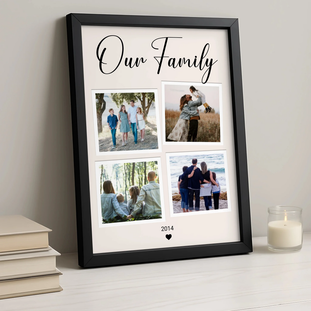 Personalised Our Family Photo Print | Custom Family Wall Art | Family Collage Gift or Keepsake