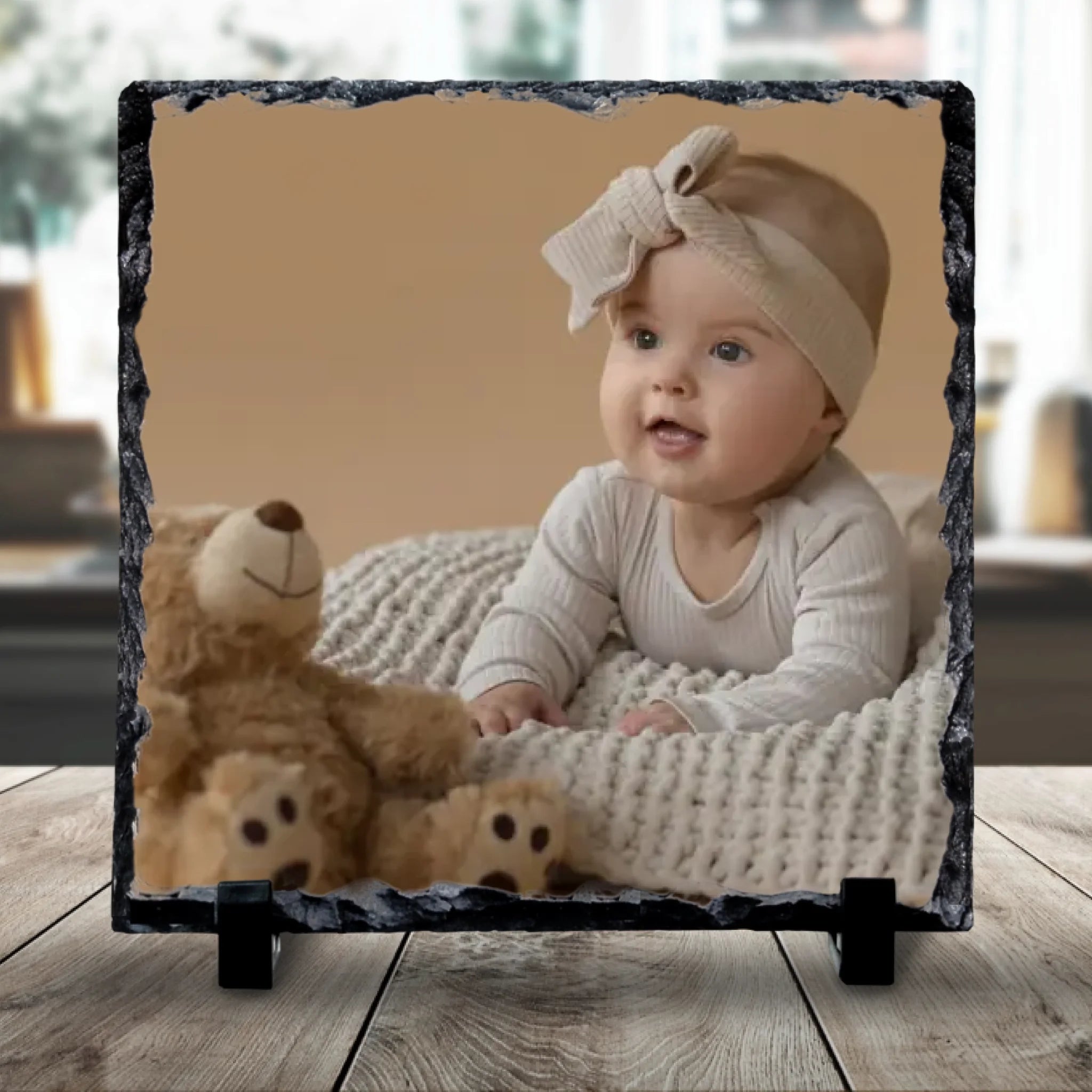 Custom Personalised Photo Slate - Thoughtful Family Gift