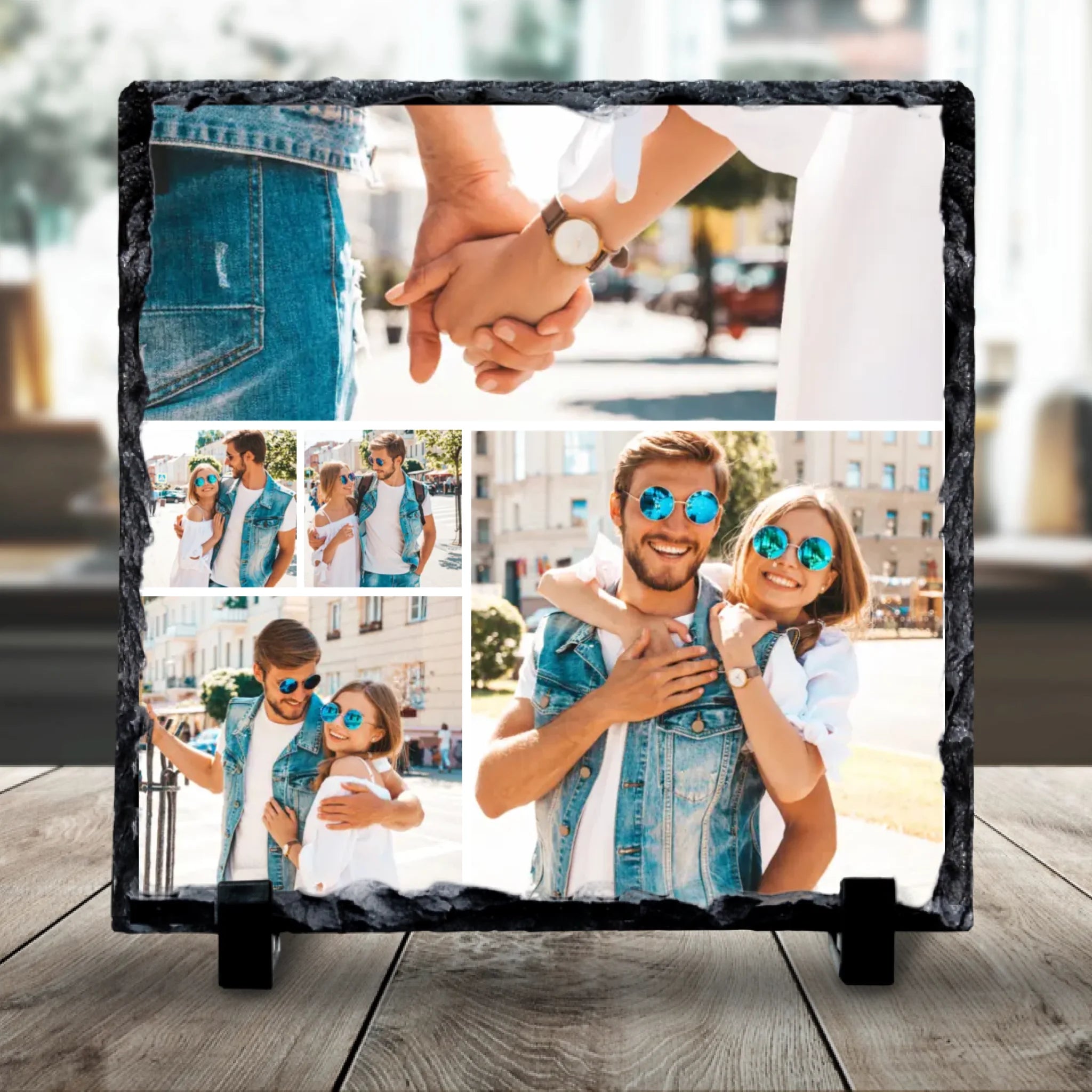Custom Personalised Photo Slate - 5 Photos