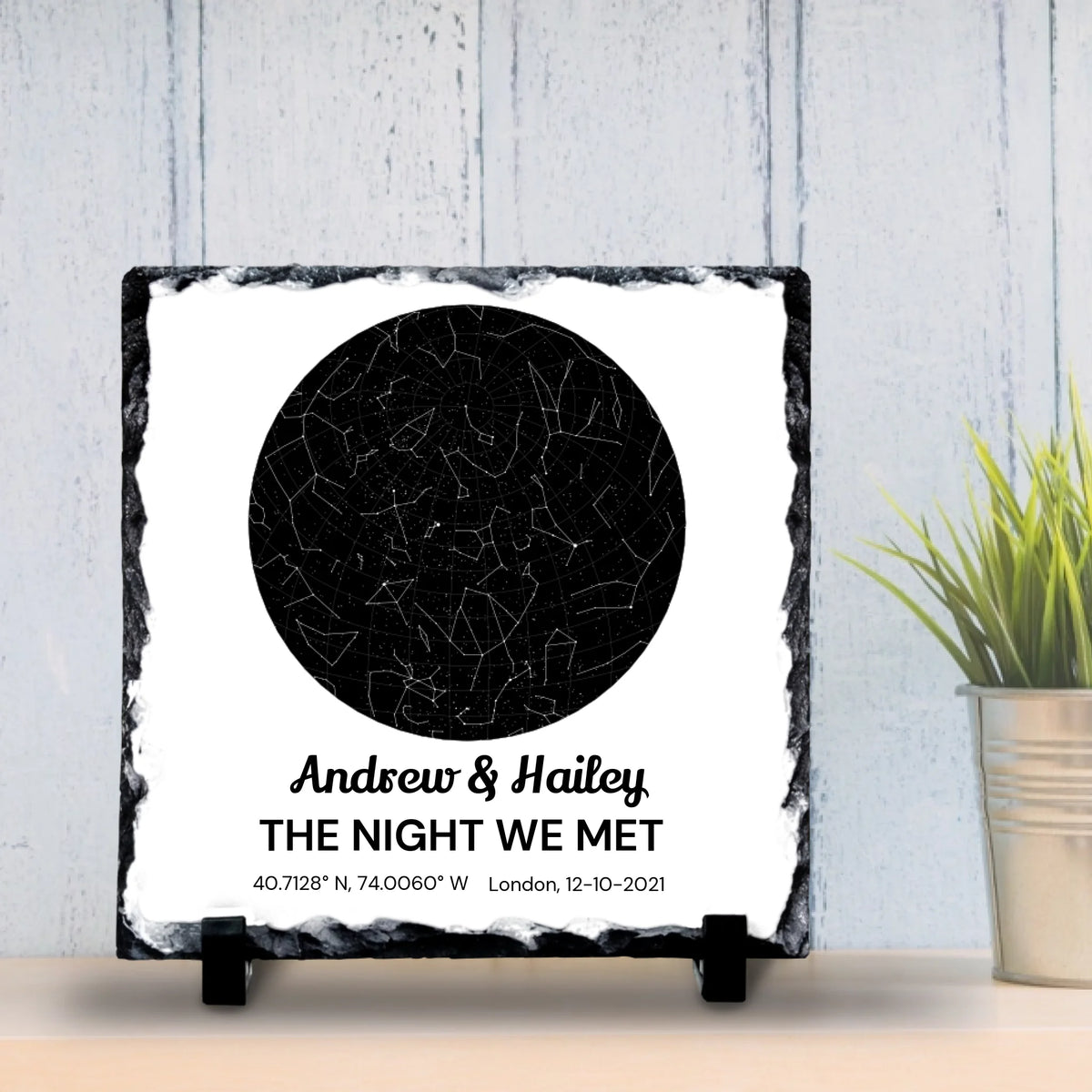 Custom Star Map Photo Slate – Personalised Night Sky Gift