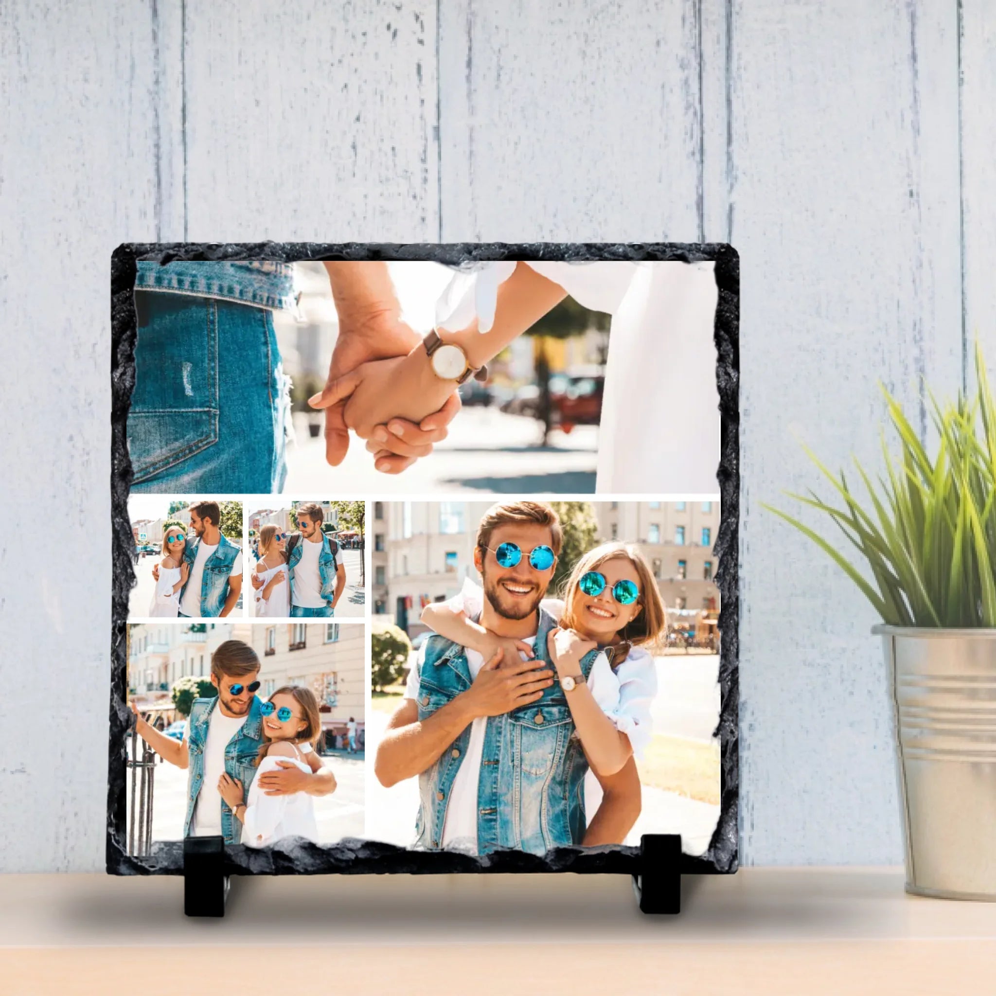Custom Personalised Photo Slate - 5 Photos