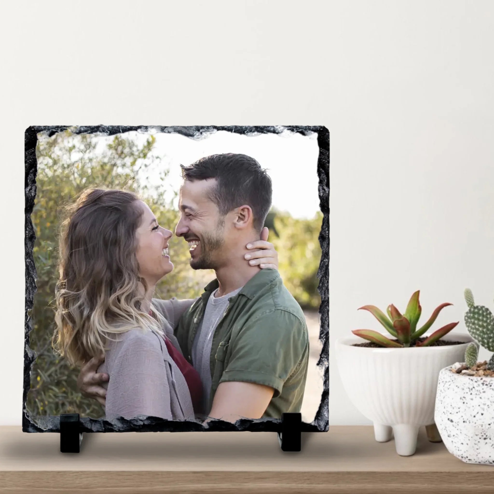 Custom Personalised Photo Slate - Perfect Couples Gift