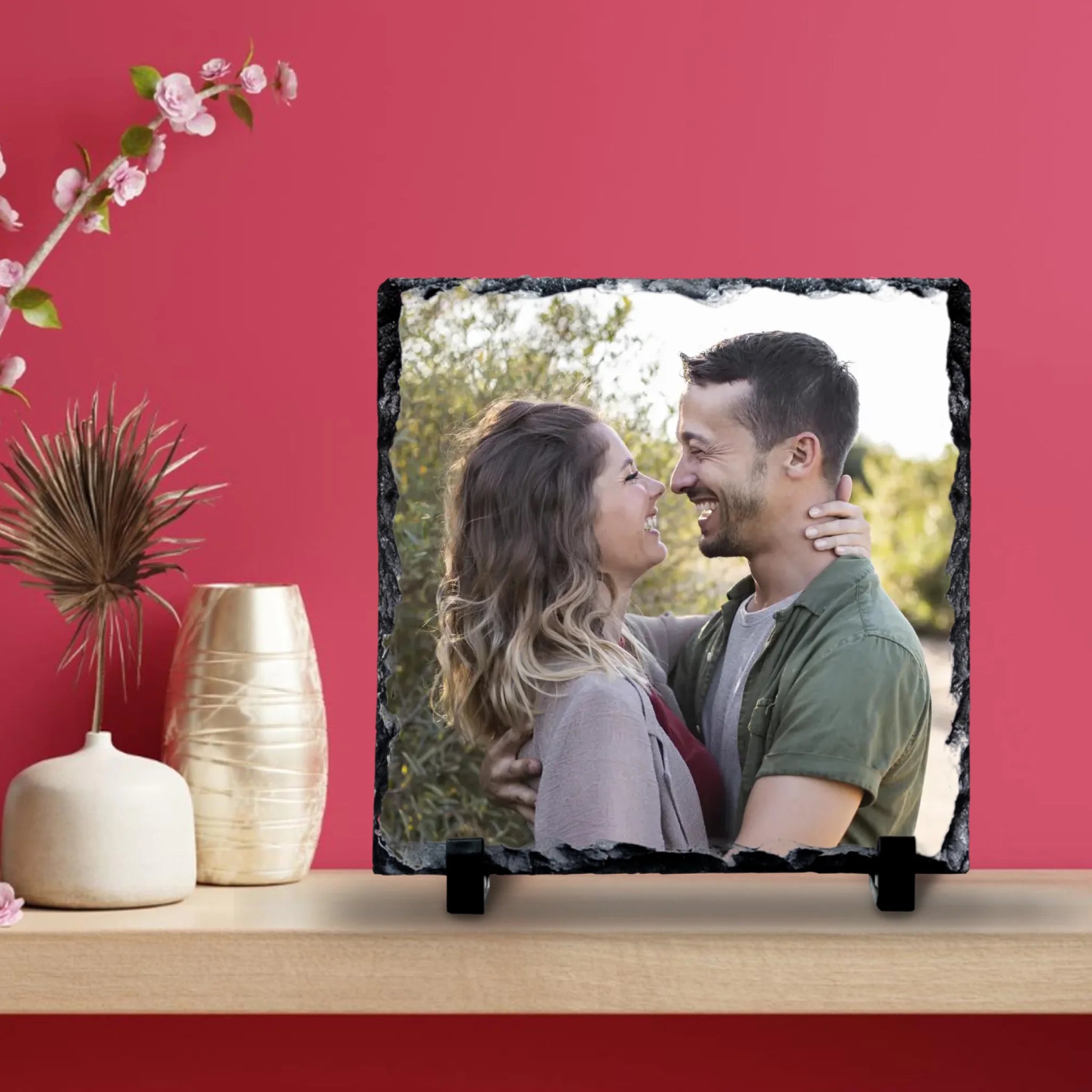 Custom Personalised Photo Slate - Perfect Couples Gift