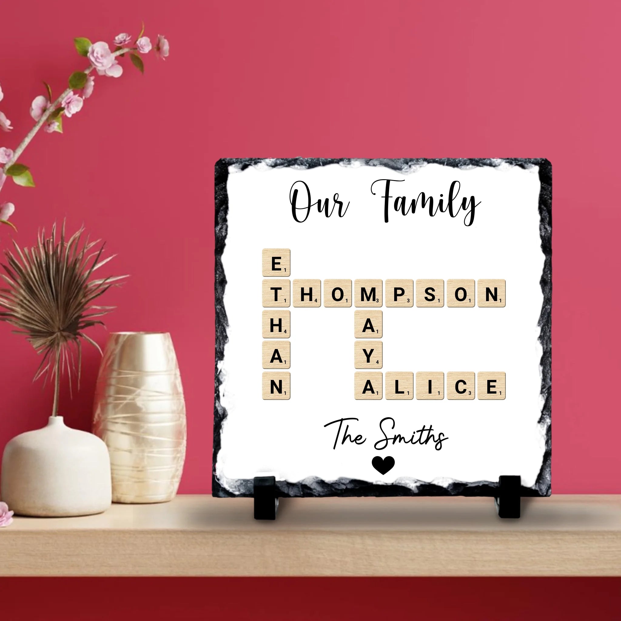 Name Puzzle Letter Tile Photo Slate – Unique Gift Idea