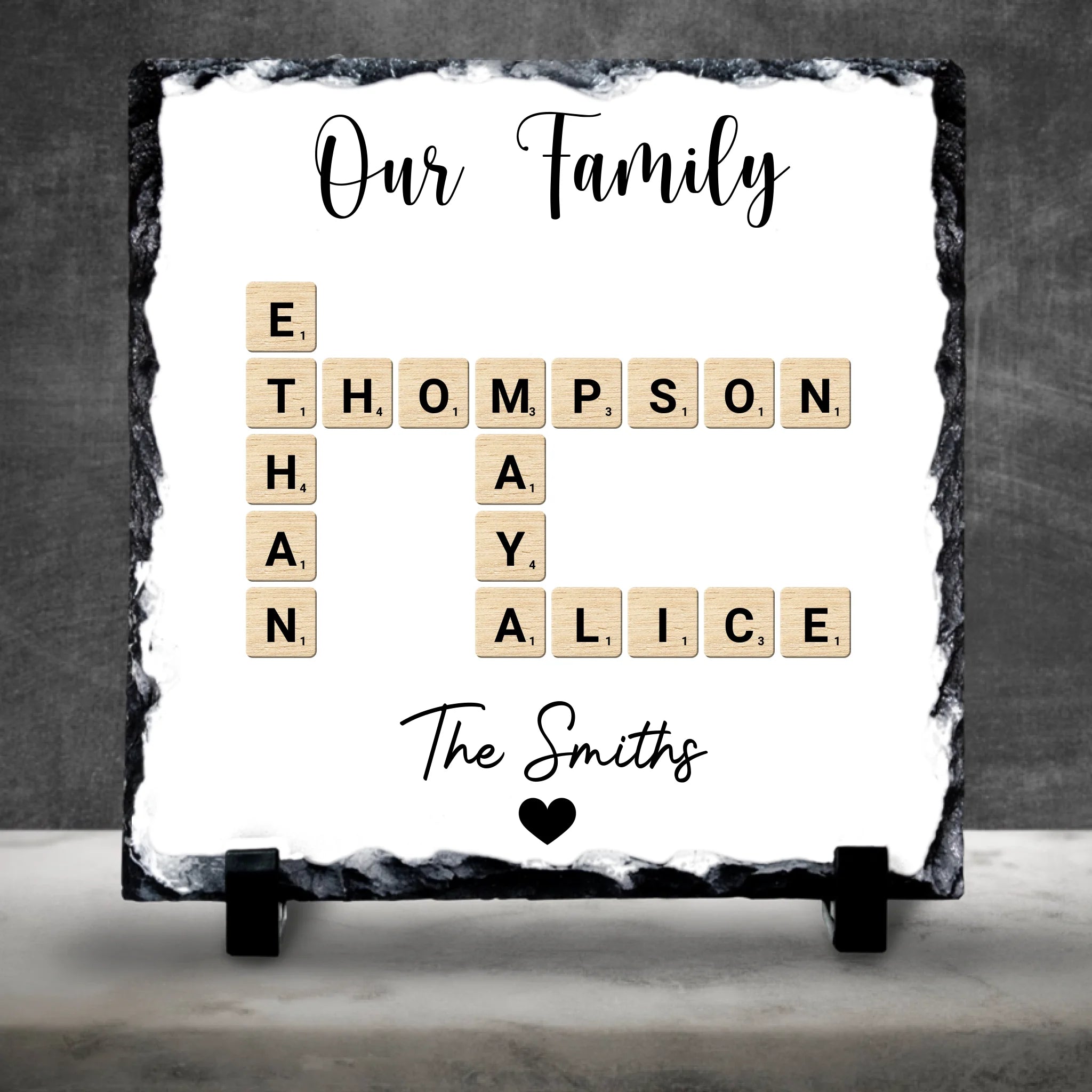 Name Puzzle Letter Tile Photo Slate – Unique Gift Idea