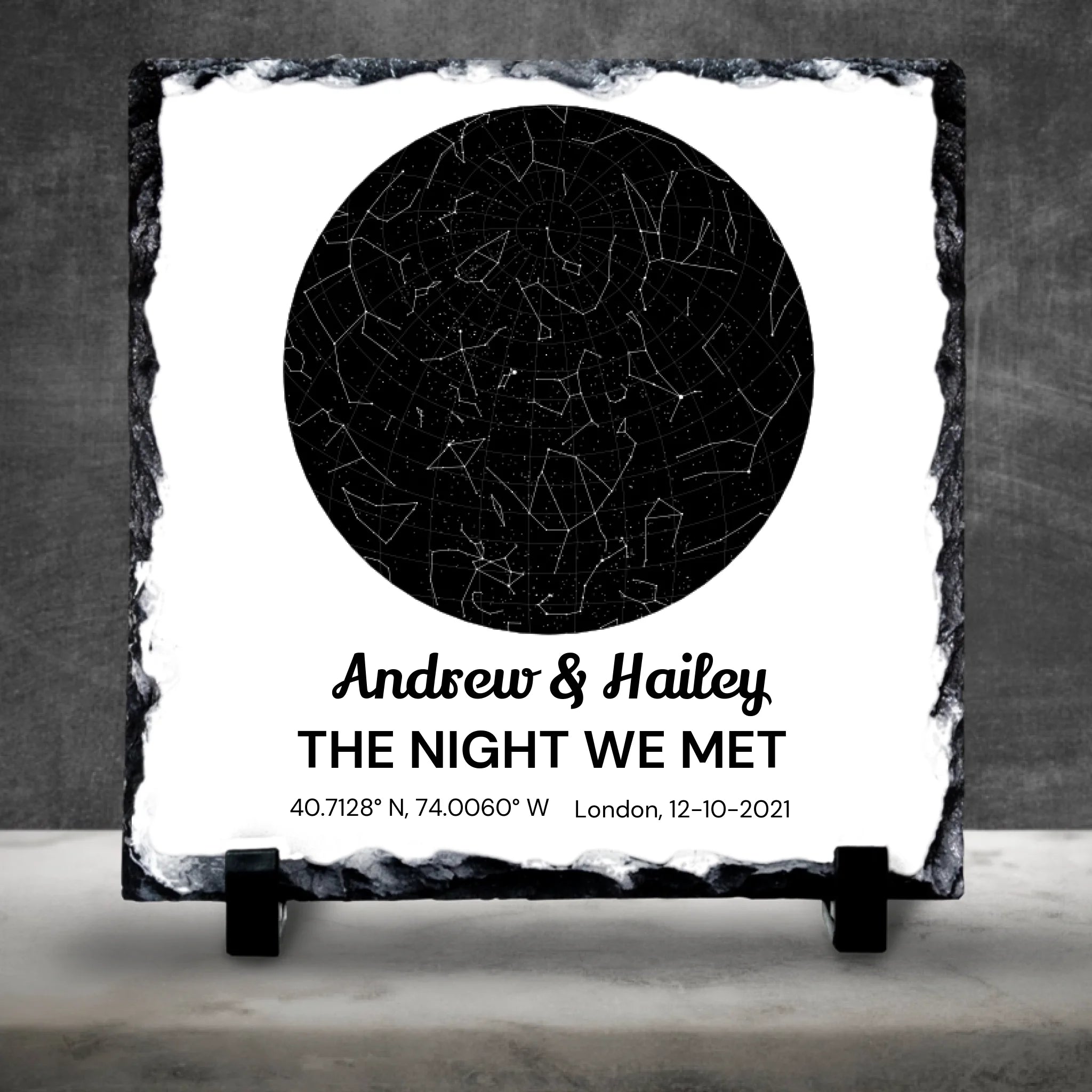 Custom Star Map Photo Slate – Personalised Night Sky Gift