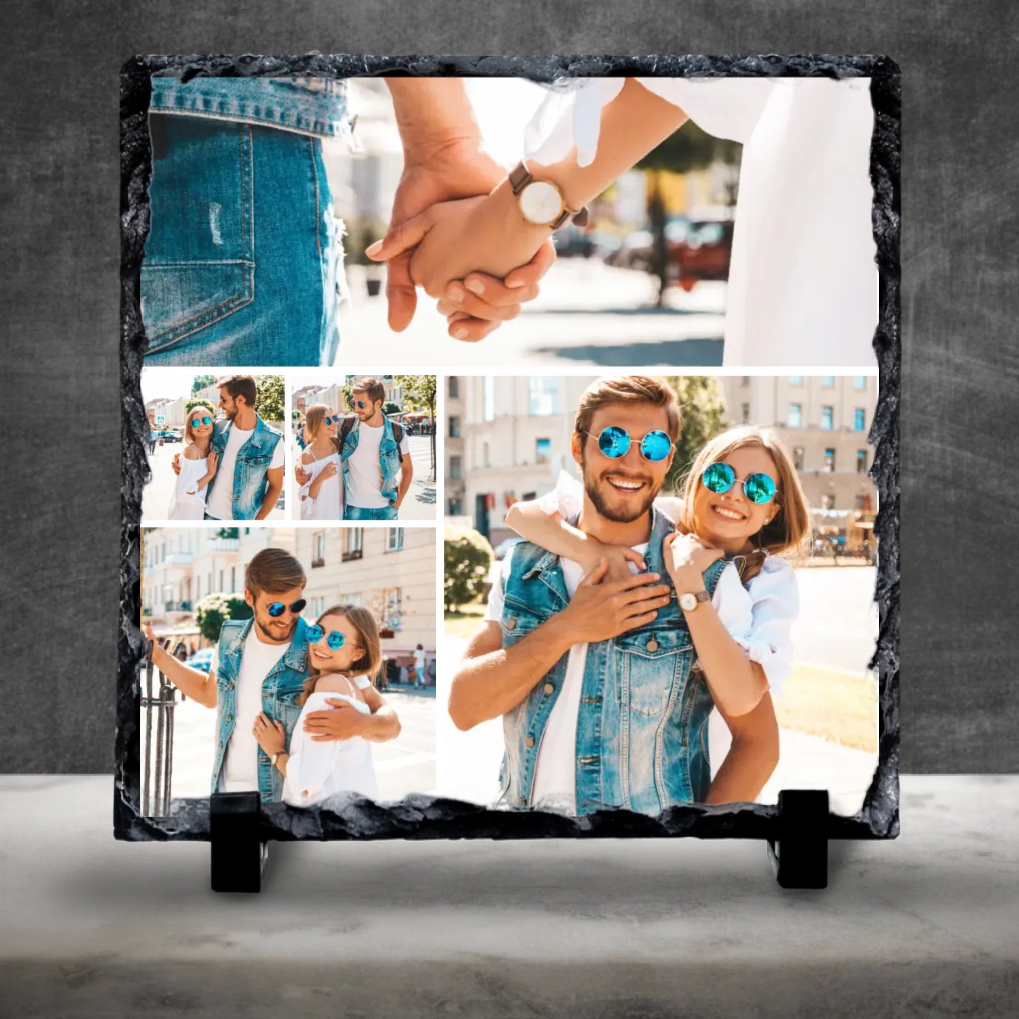 Custom Personalised Photo Slate - 5 Photos