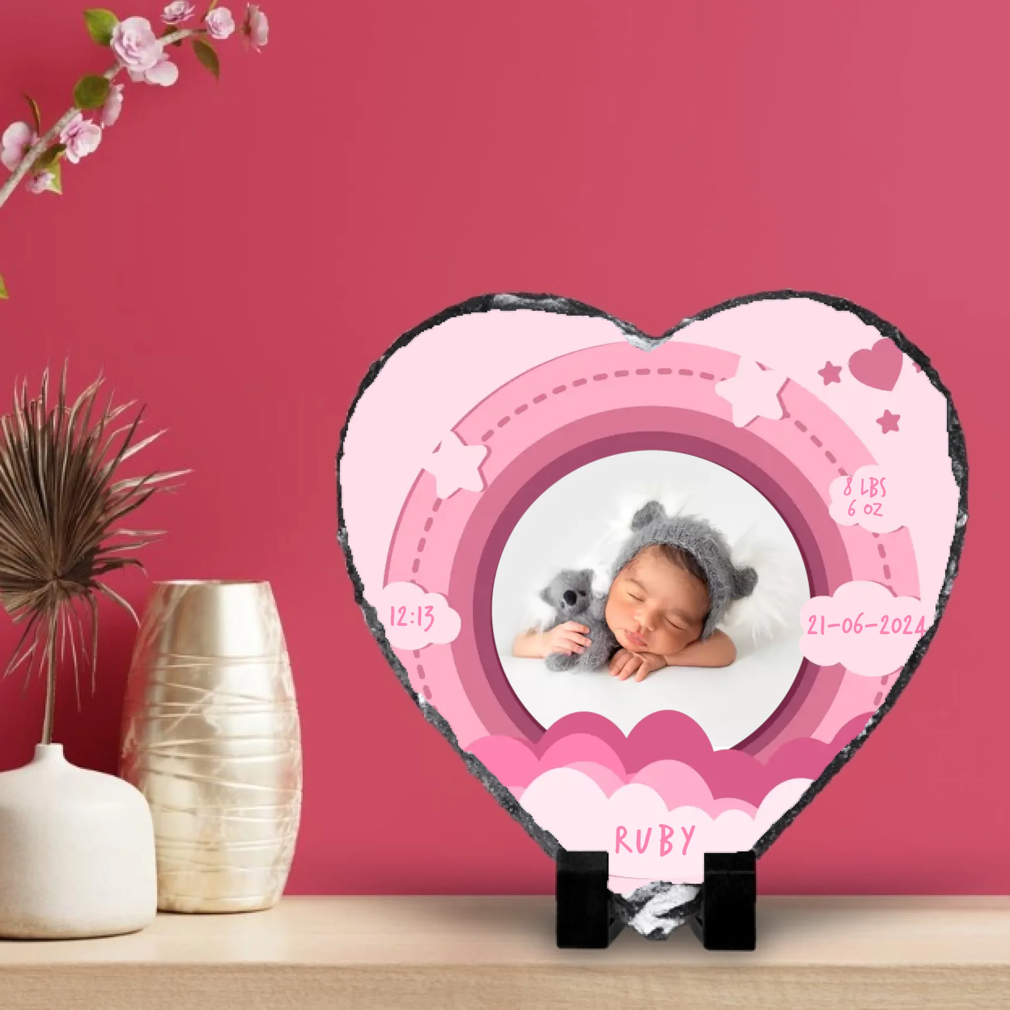 viva-magenta-wall-panelling-with-wooden-shelf-kitchen-room