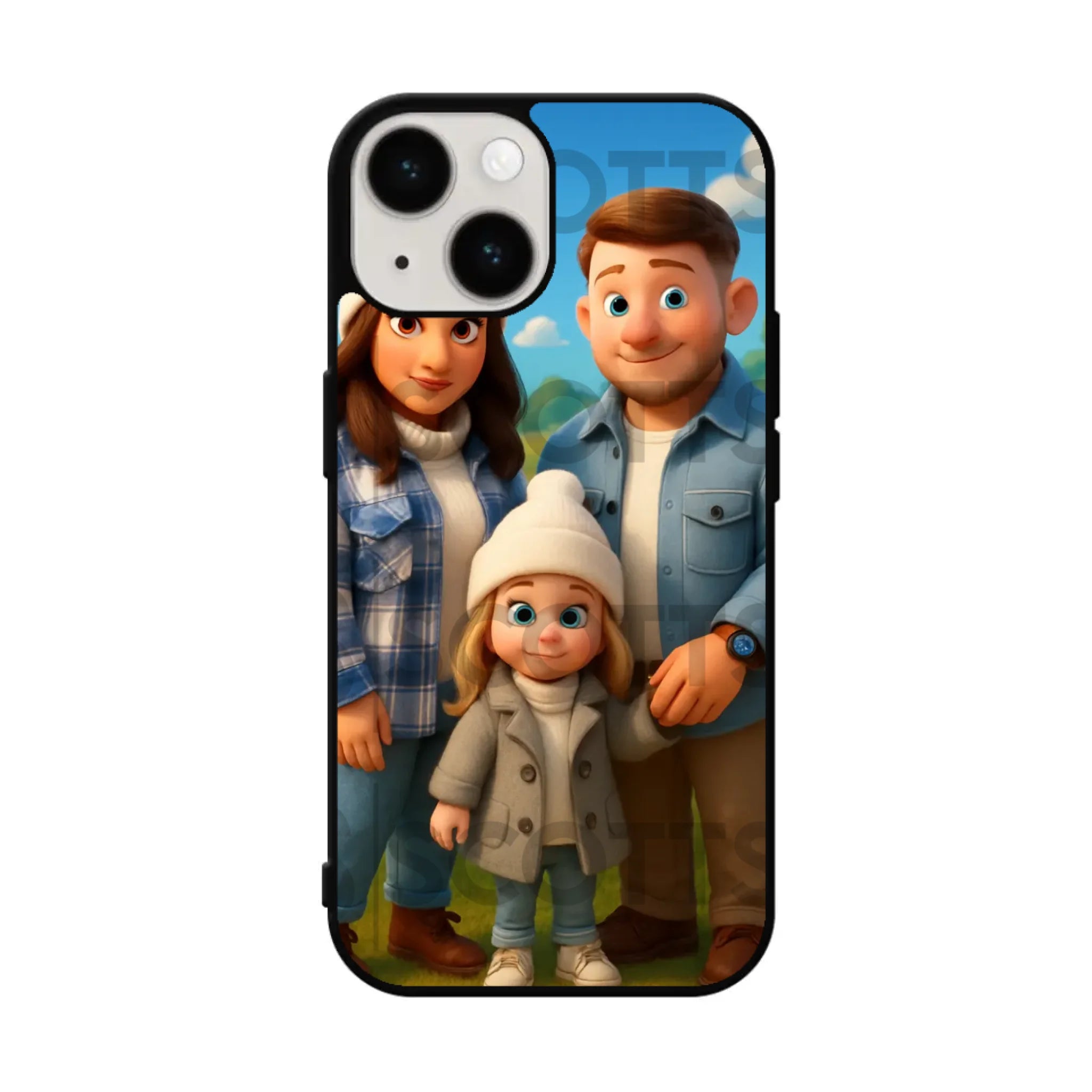 Custom personalised magical cartoon phone case side view