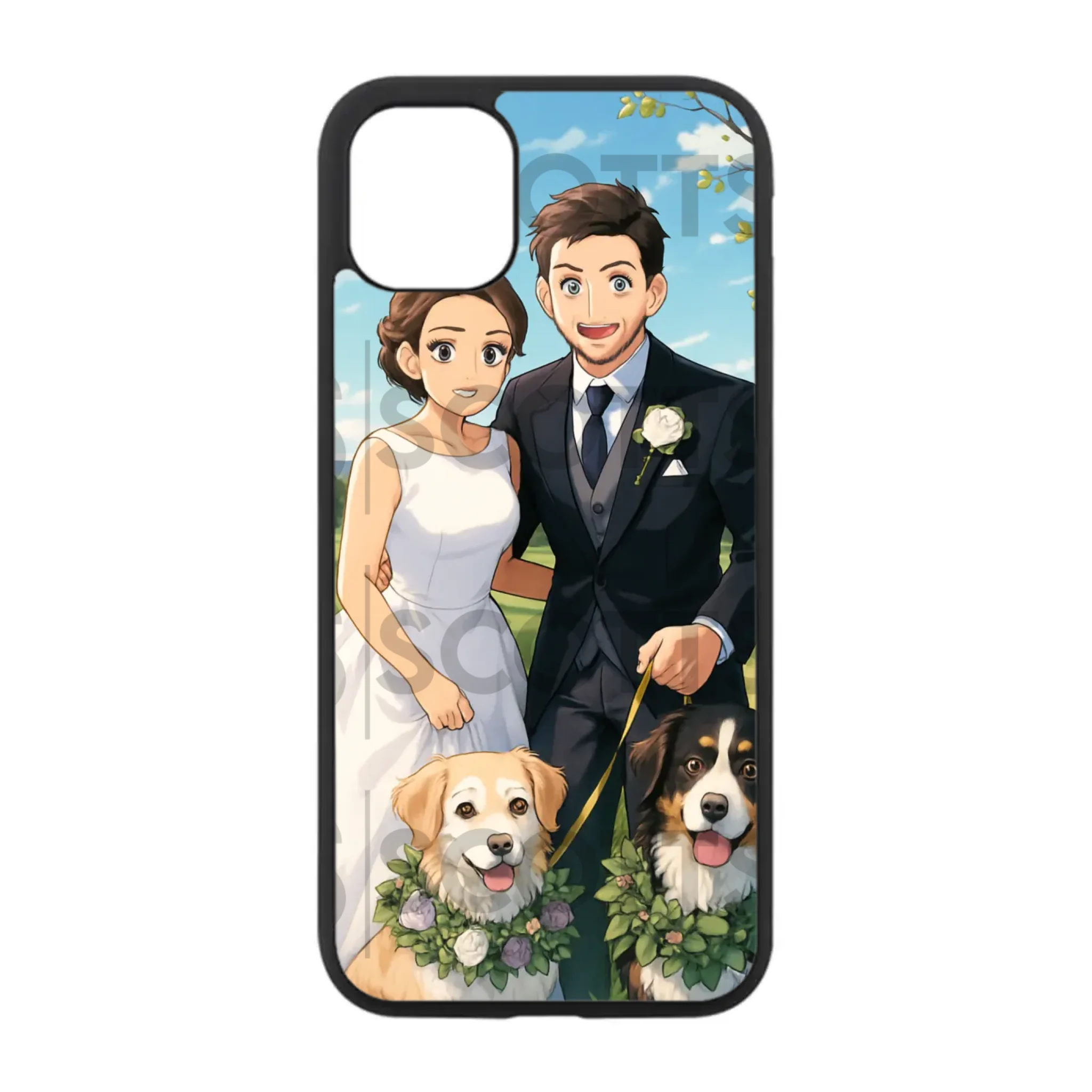 Personalised anime phone case slim design side view
