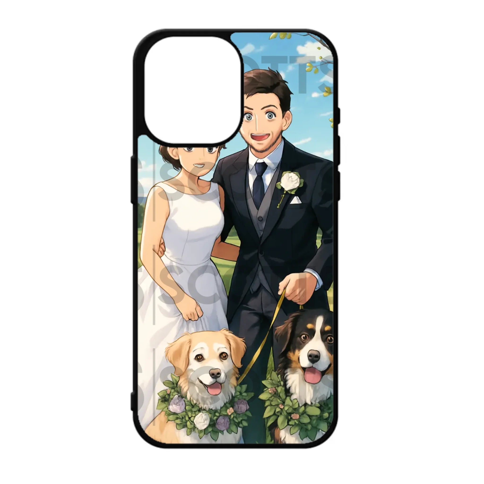 Custom printed anime phone case glossy aluminium back