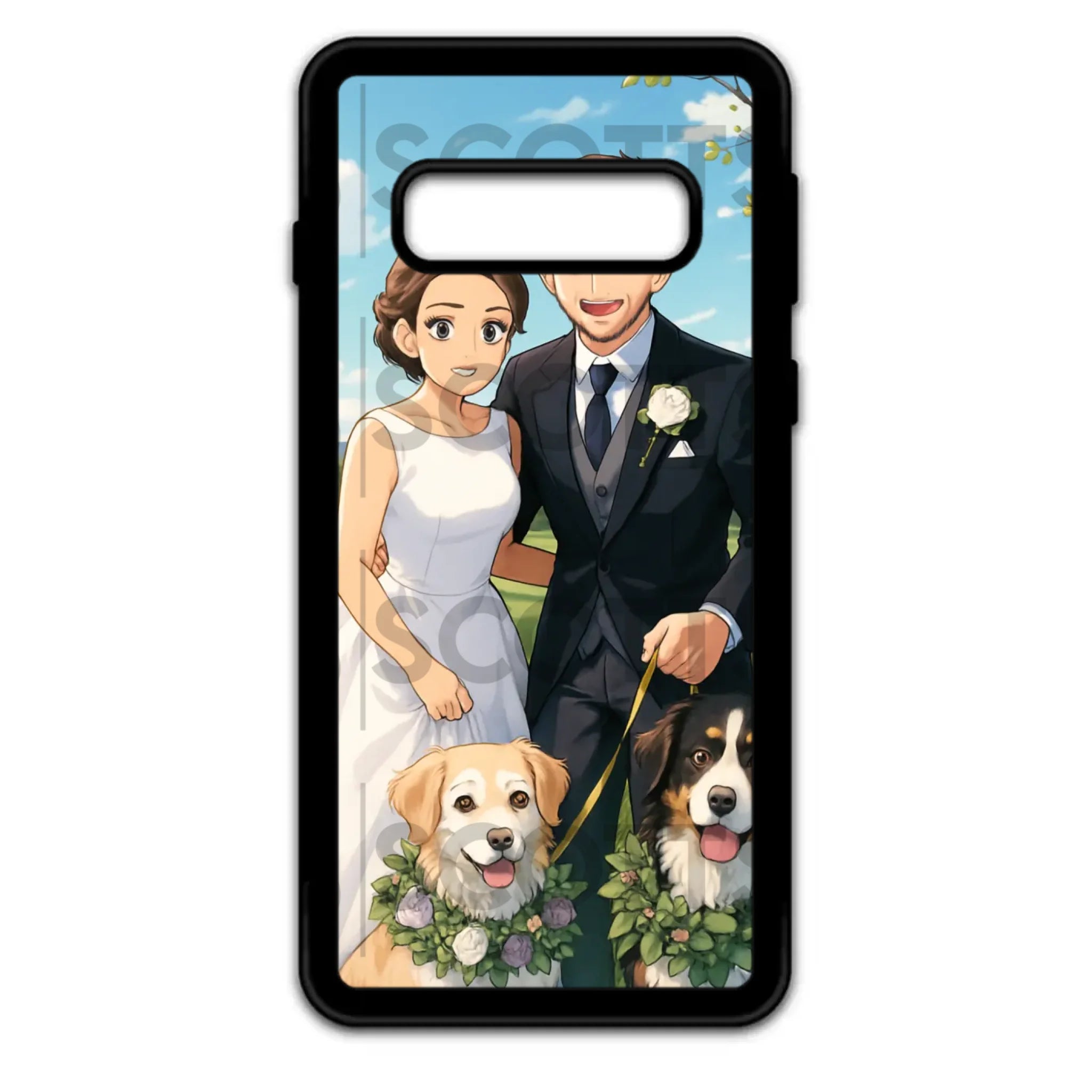 Personalised anime custom phone case for iPhone close up