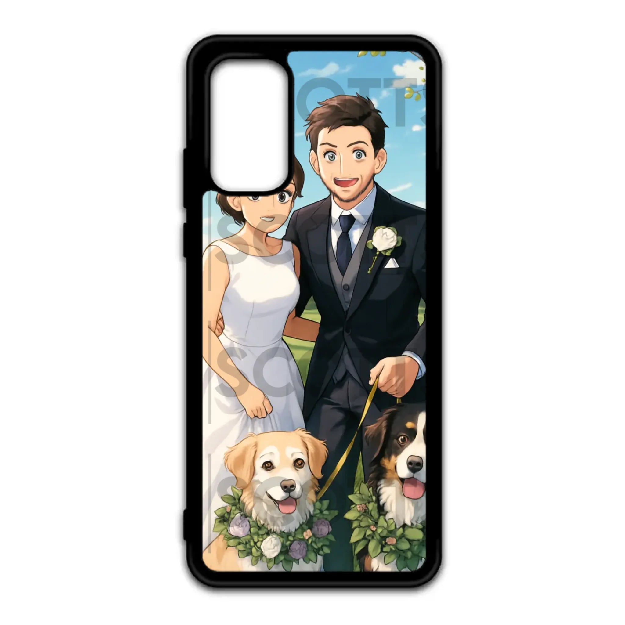Personalised manga phone case for iPhone print detail
