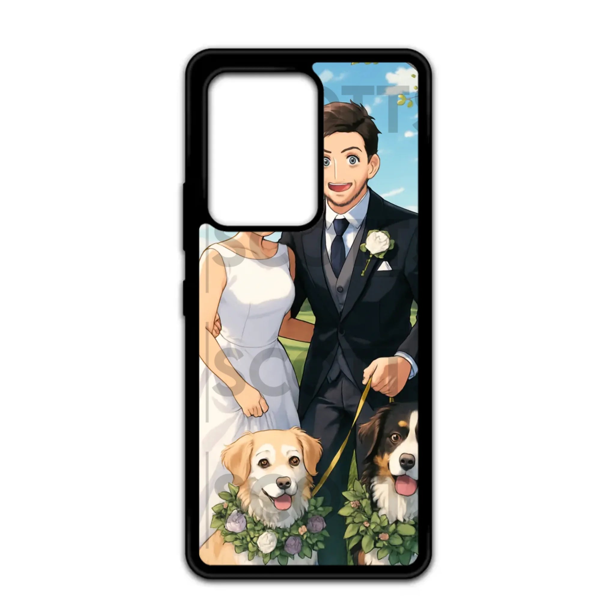 Custom anime phone case for iPhone back view