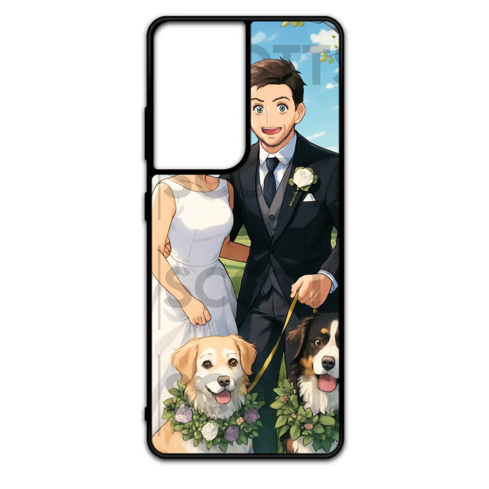 Custom manga personalised phone case for iPhone corner detail