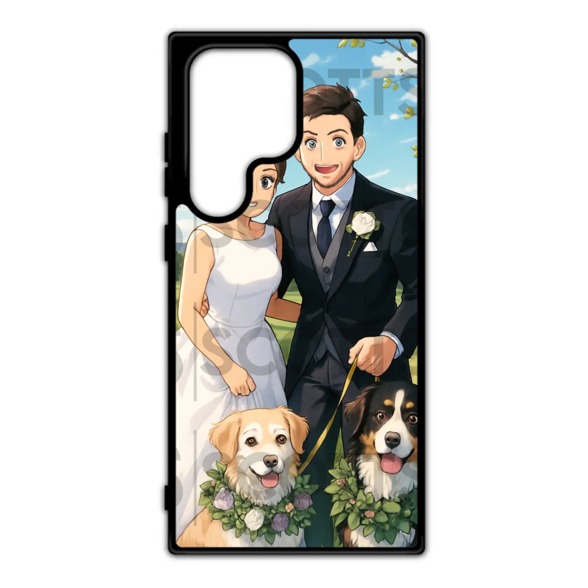Personalised manga phone case for iPhone full wrap view
