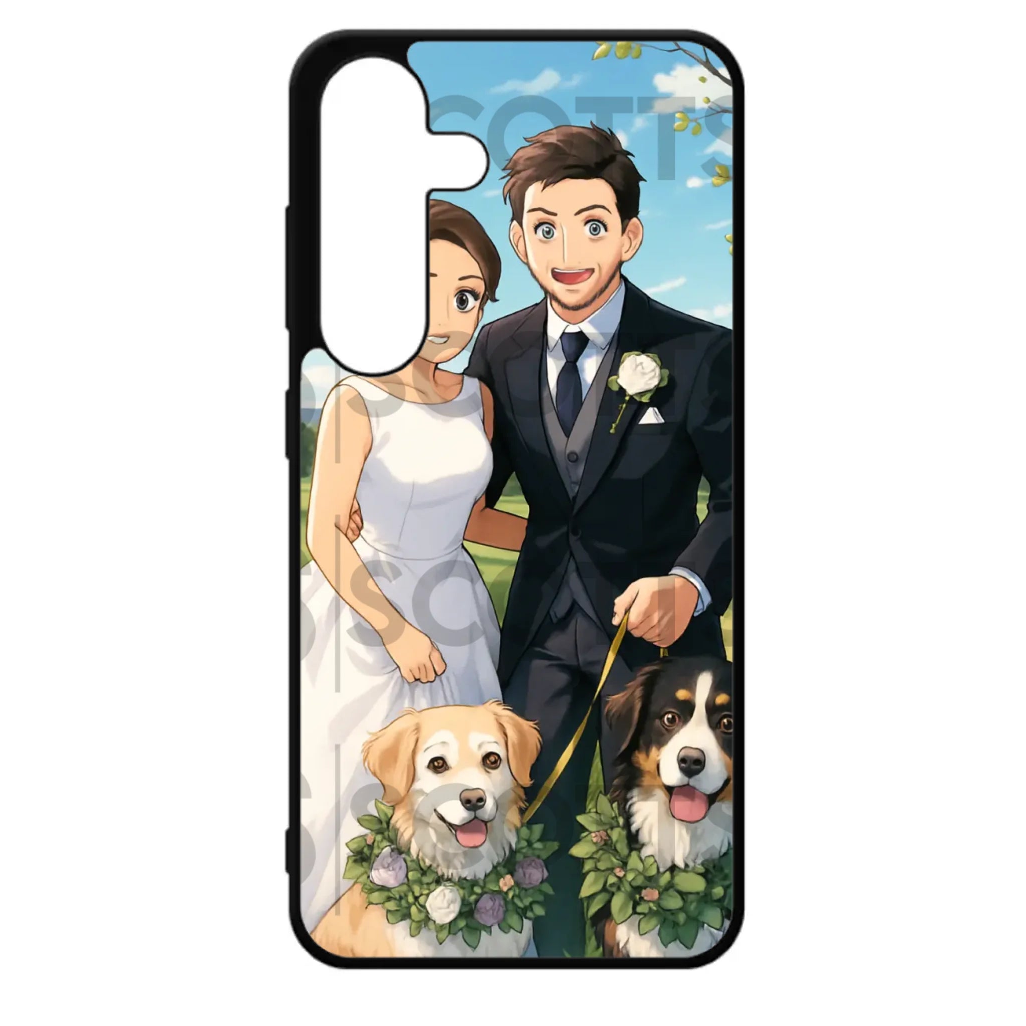 Custom anime phone case for iPhone showing raised bevel