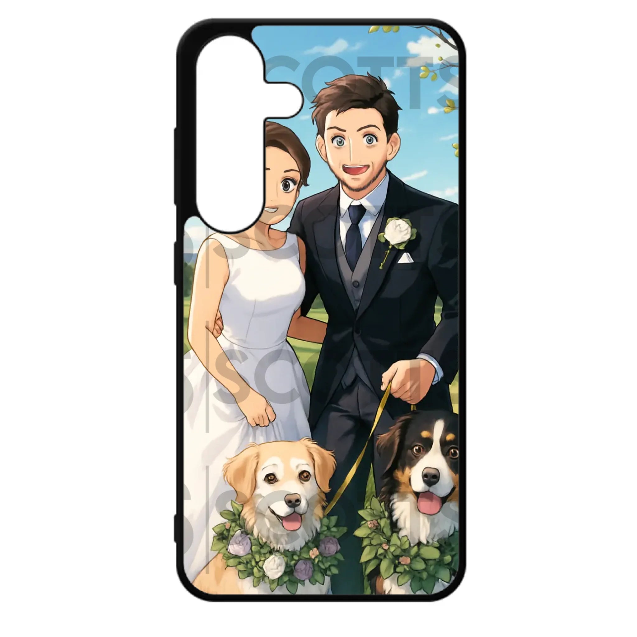Personalised manga phone case for Samsung Galaxy close up