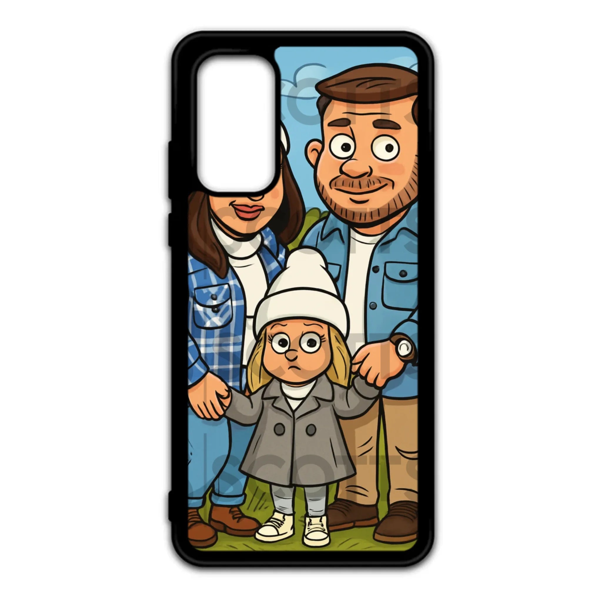 Personalised caricature phone case fitting Samsung Galaxy S20 FE