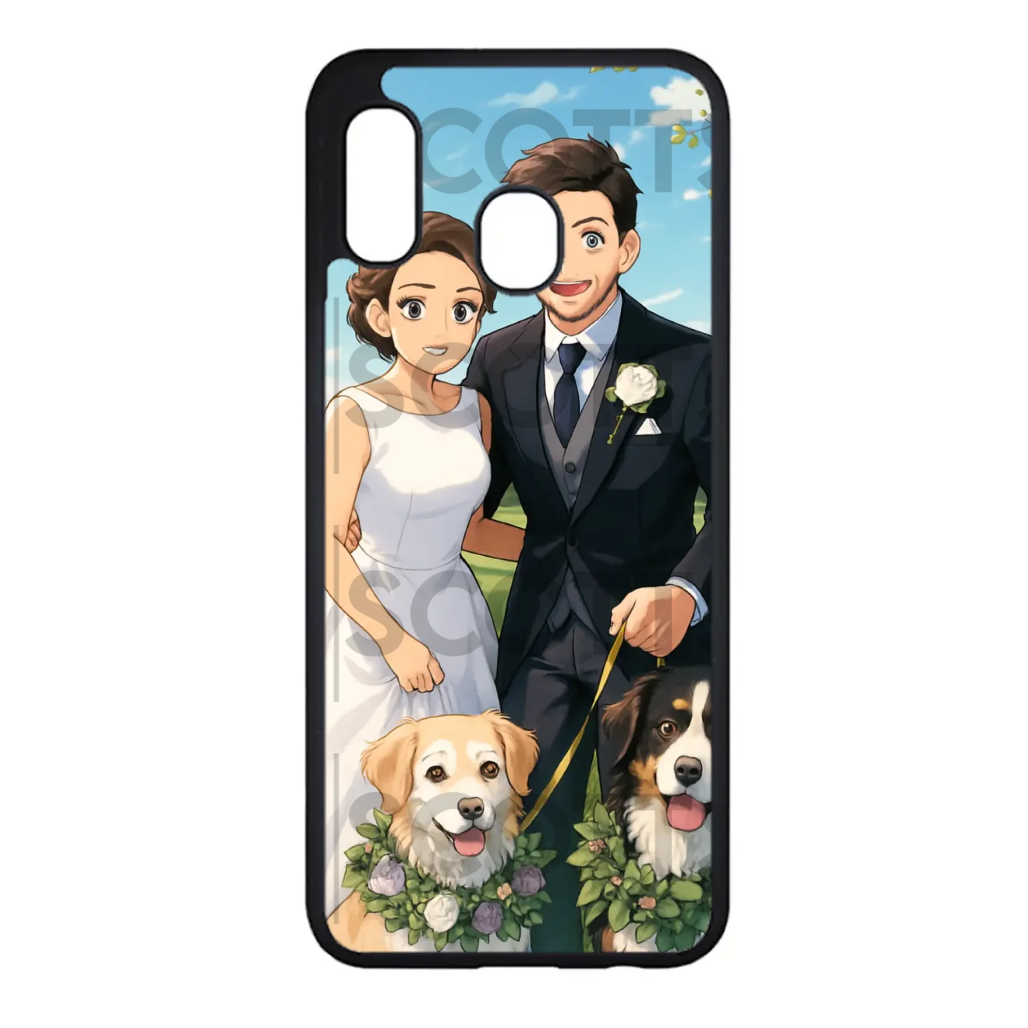 Custom anime phone case for Samsung Galaxy S series side view