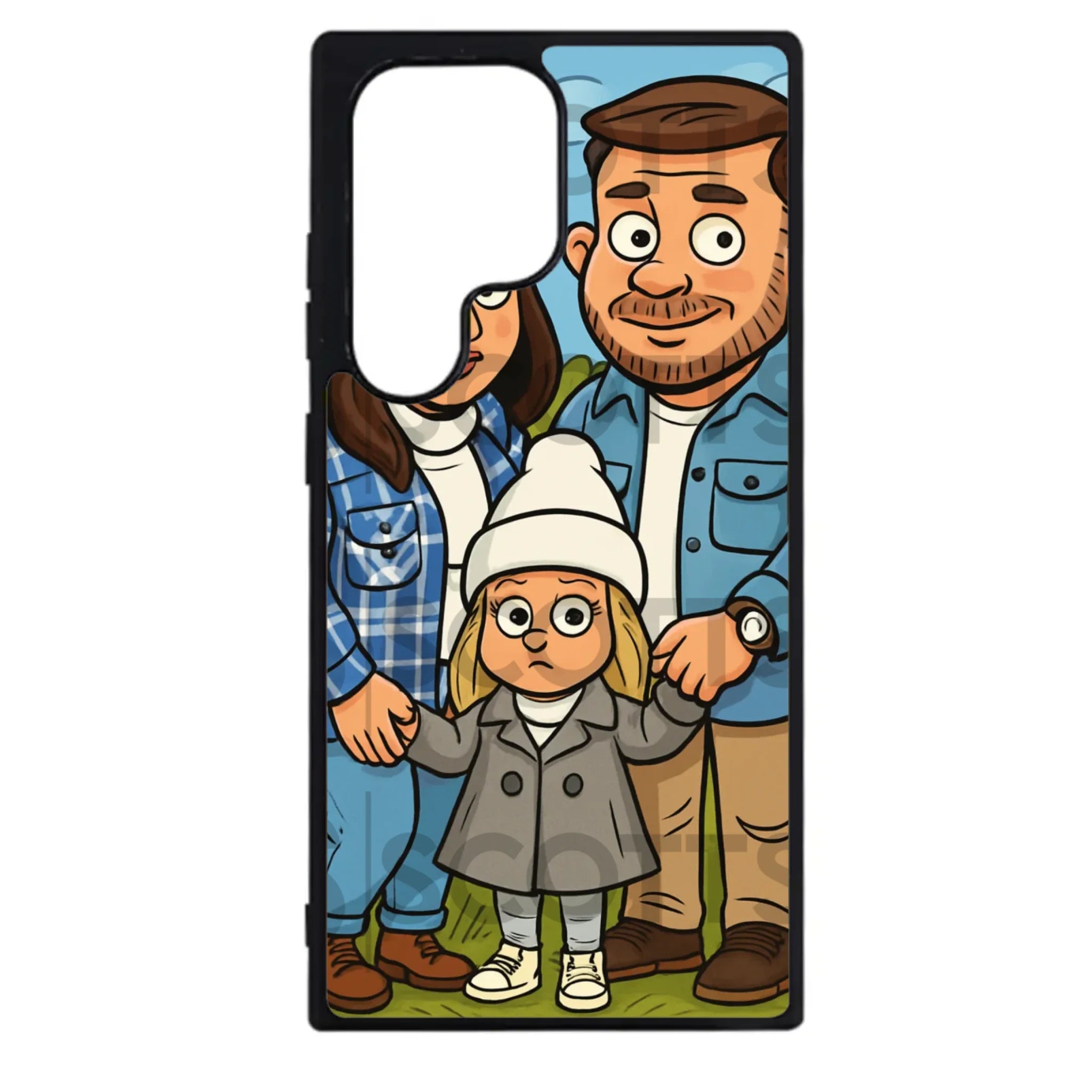 Custom Personalised Cartoon Caricature Animated Rubber TPU Case for iPhone, Samsung & Pixel