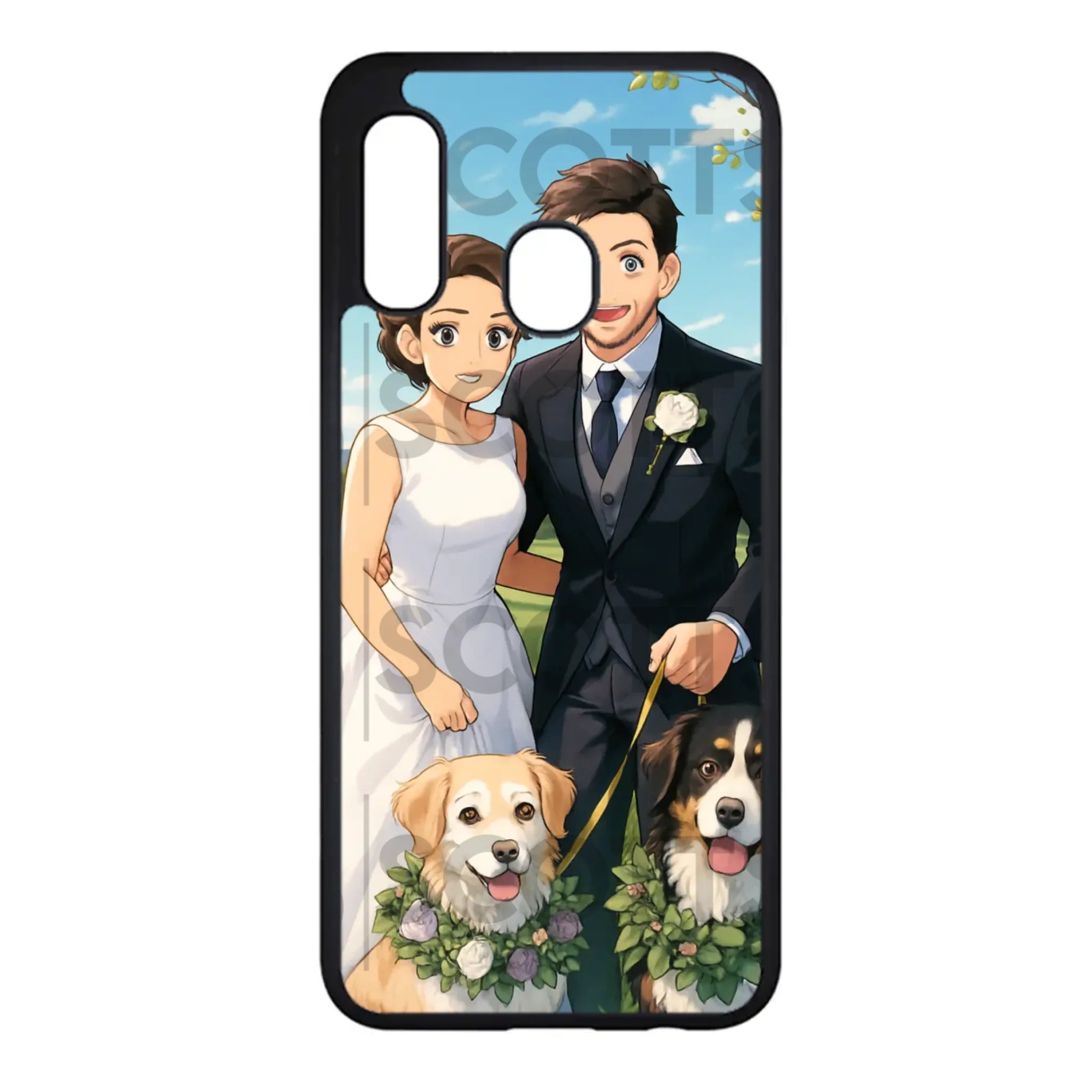 Personalised manga phone case for Samsung Galaxy back view