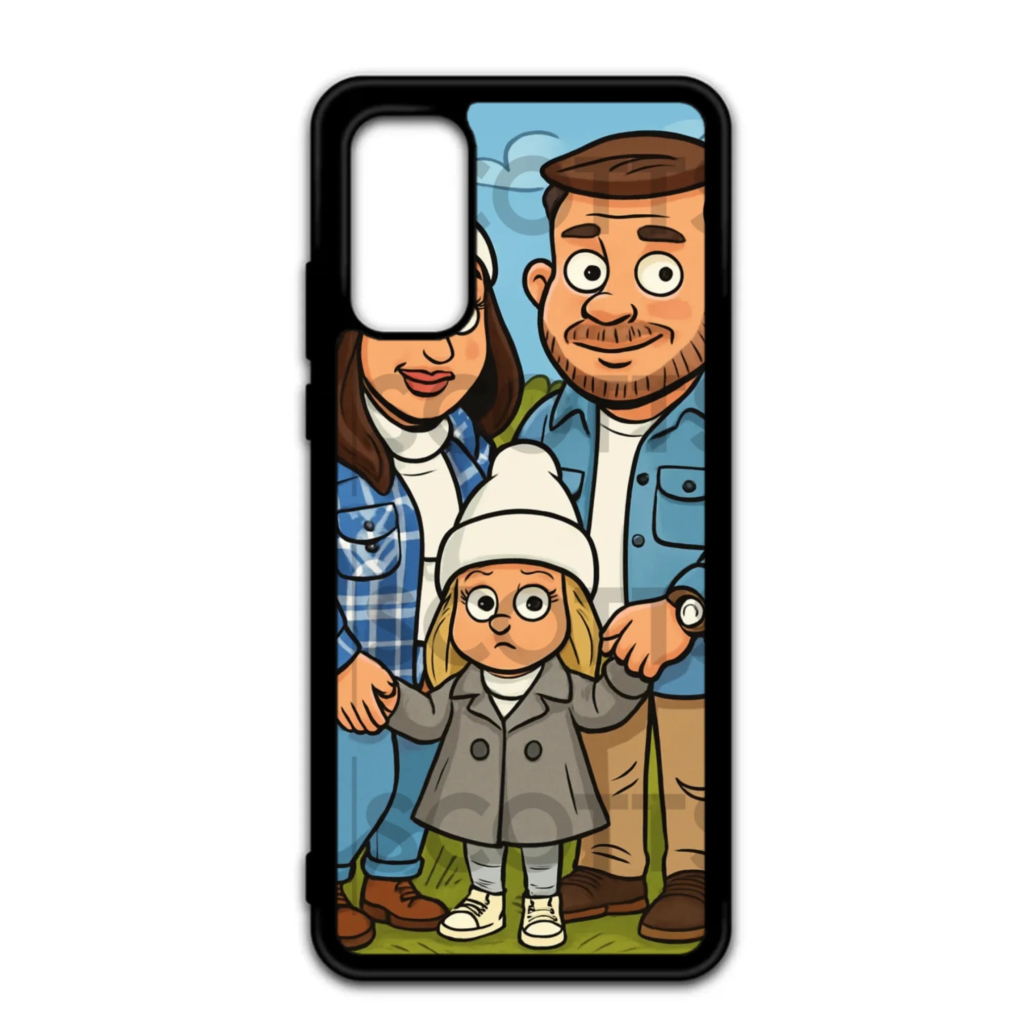 Personalised caricature phone case fitting Samsung Galaxy S20