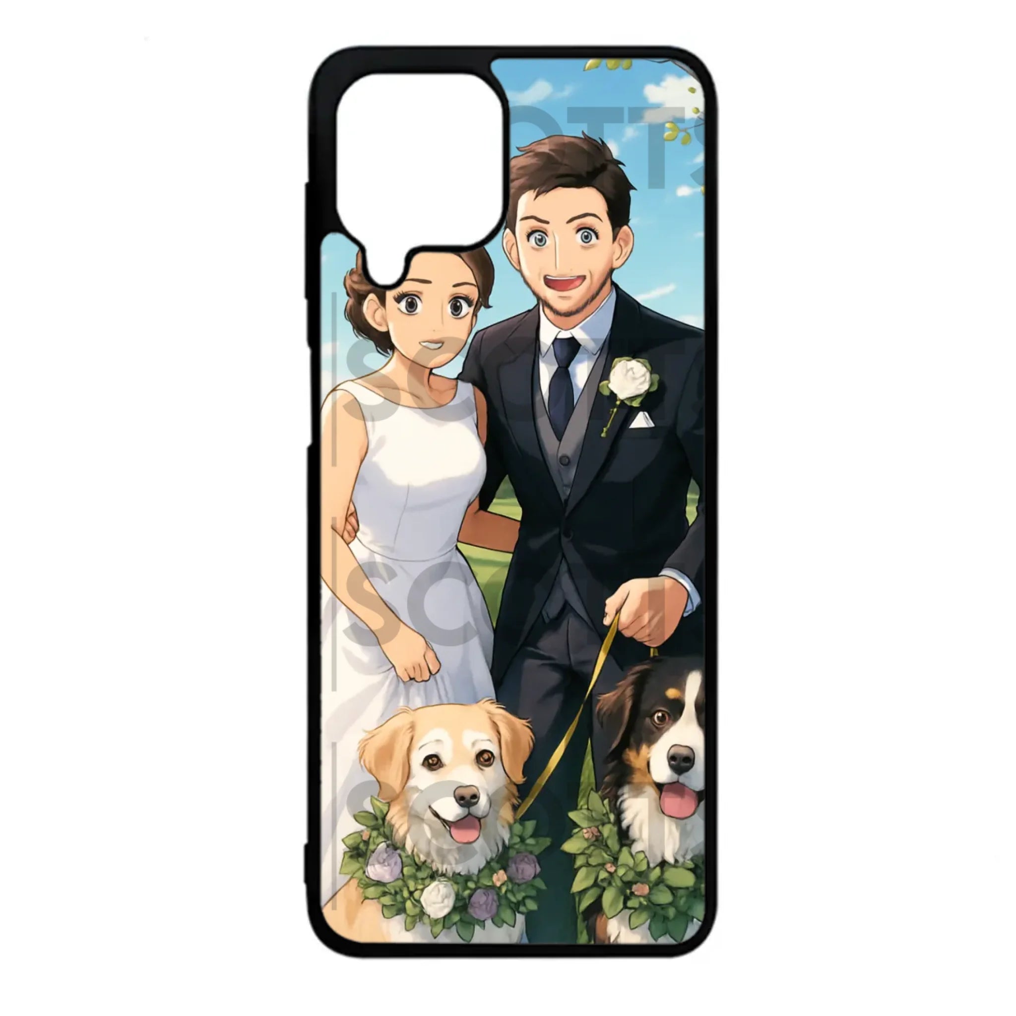 Custom manga phone case for Samsung Galaxy raised bevel