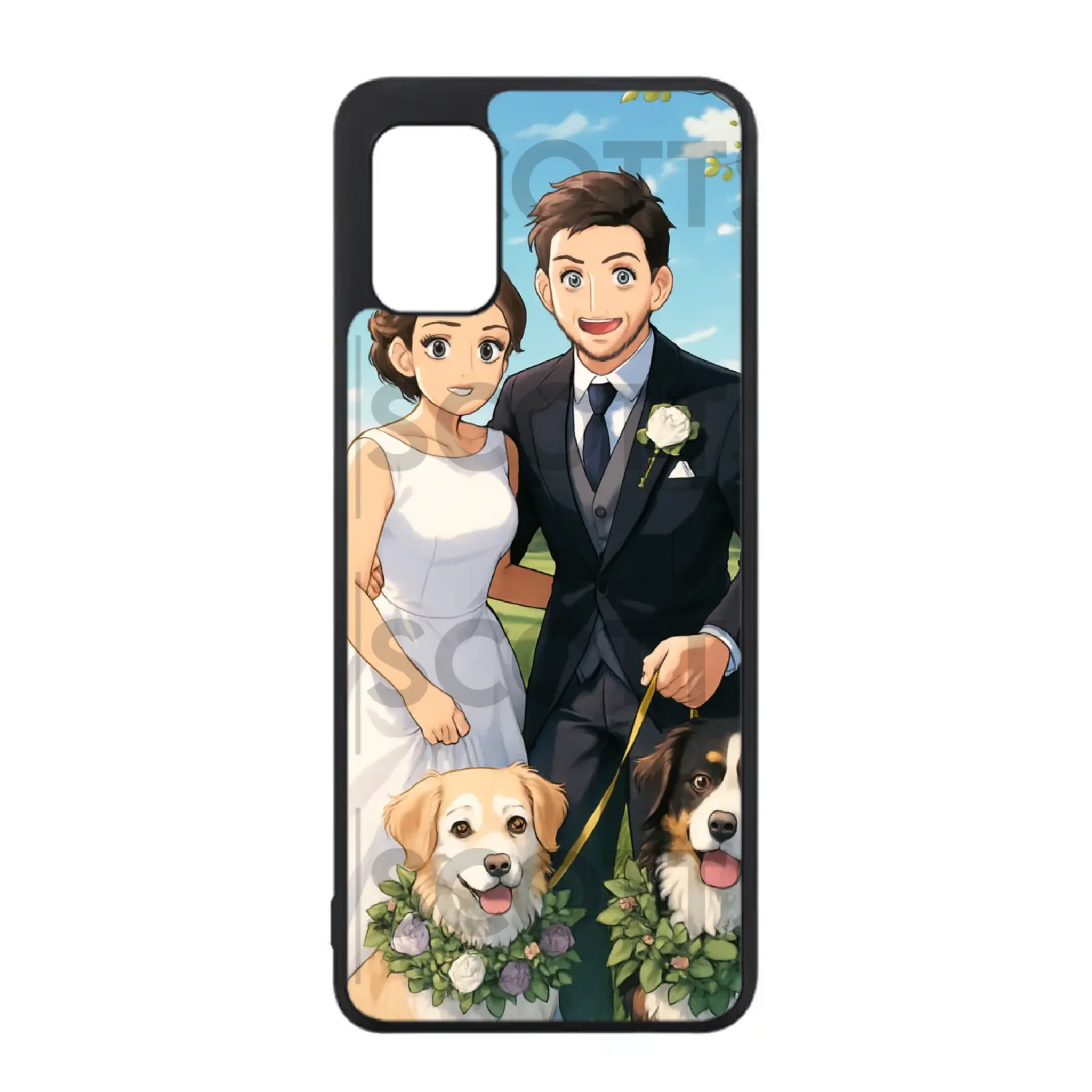 Personalised anime phone case for Samsung Galaxy port view