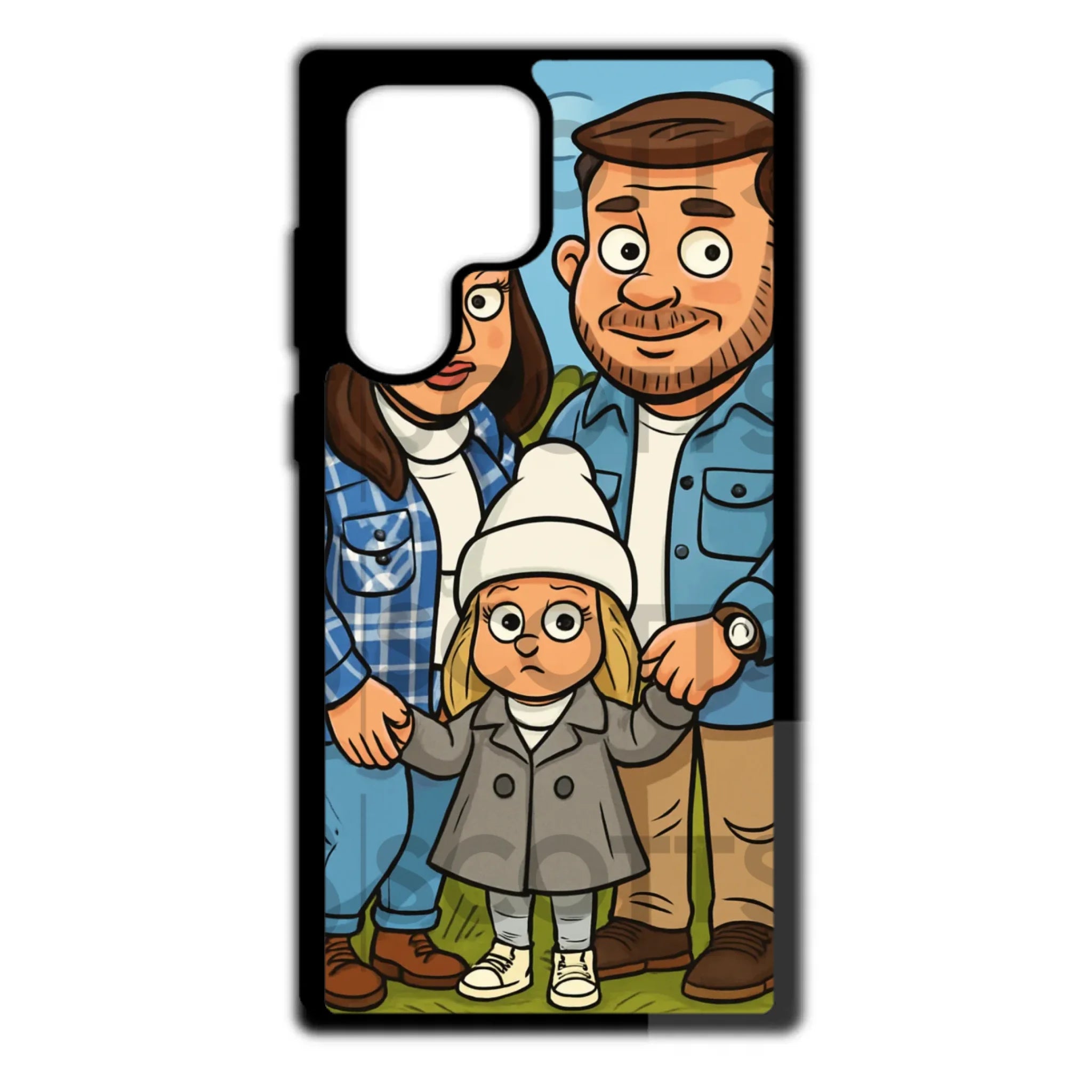 Personalised caricature phone case fitting Samsung Galaxy S22 Ultra