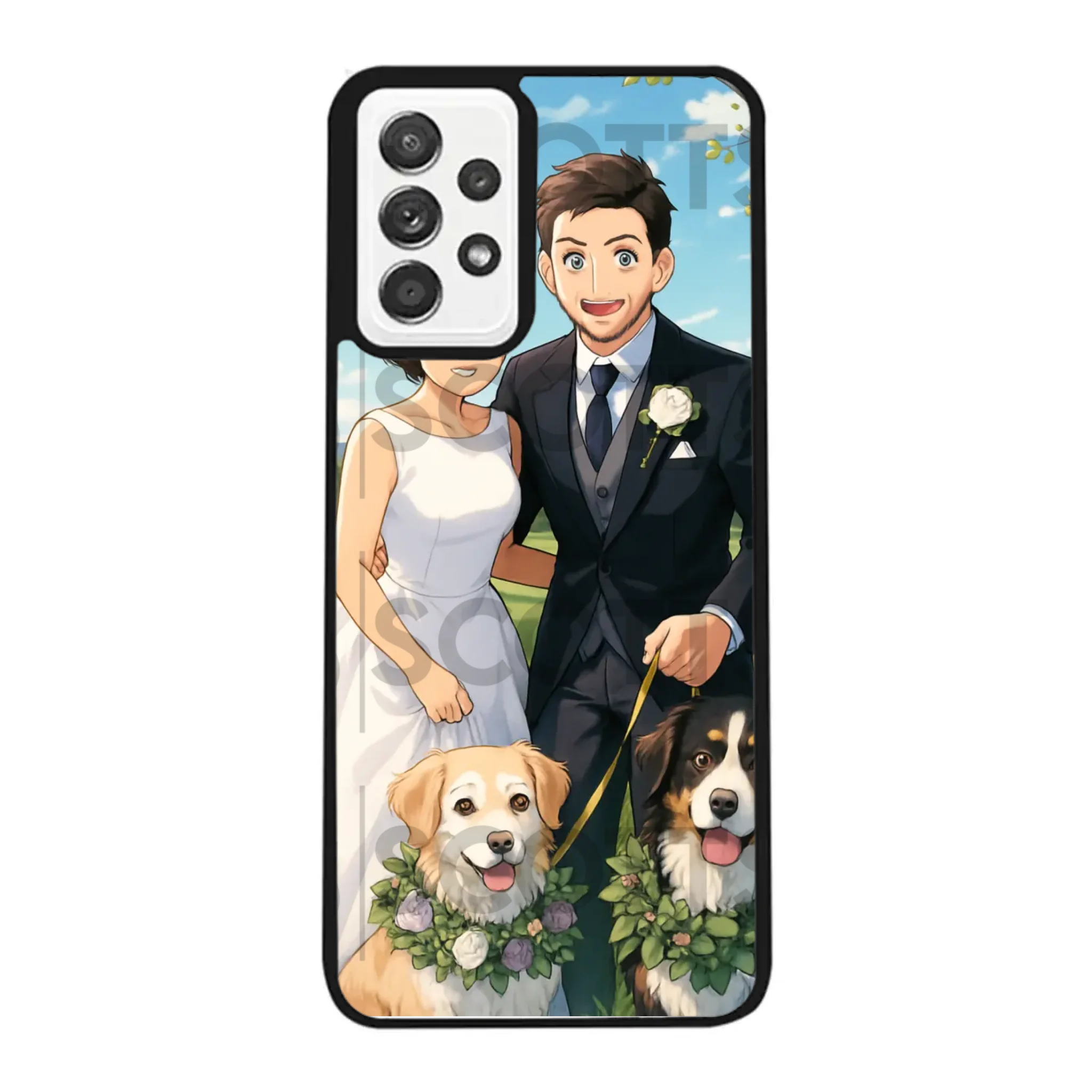 Custom manga phone case for Samsung Galaxy corner detail