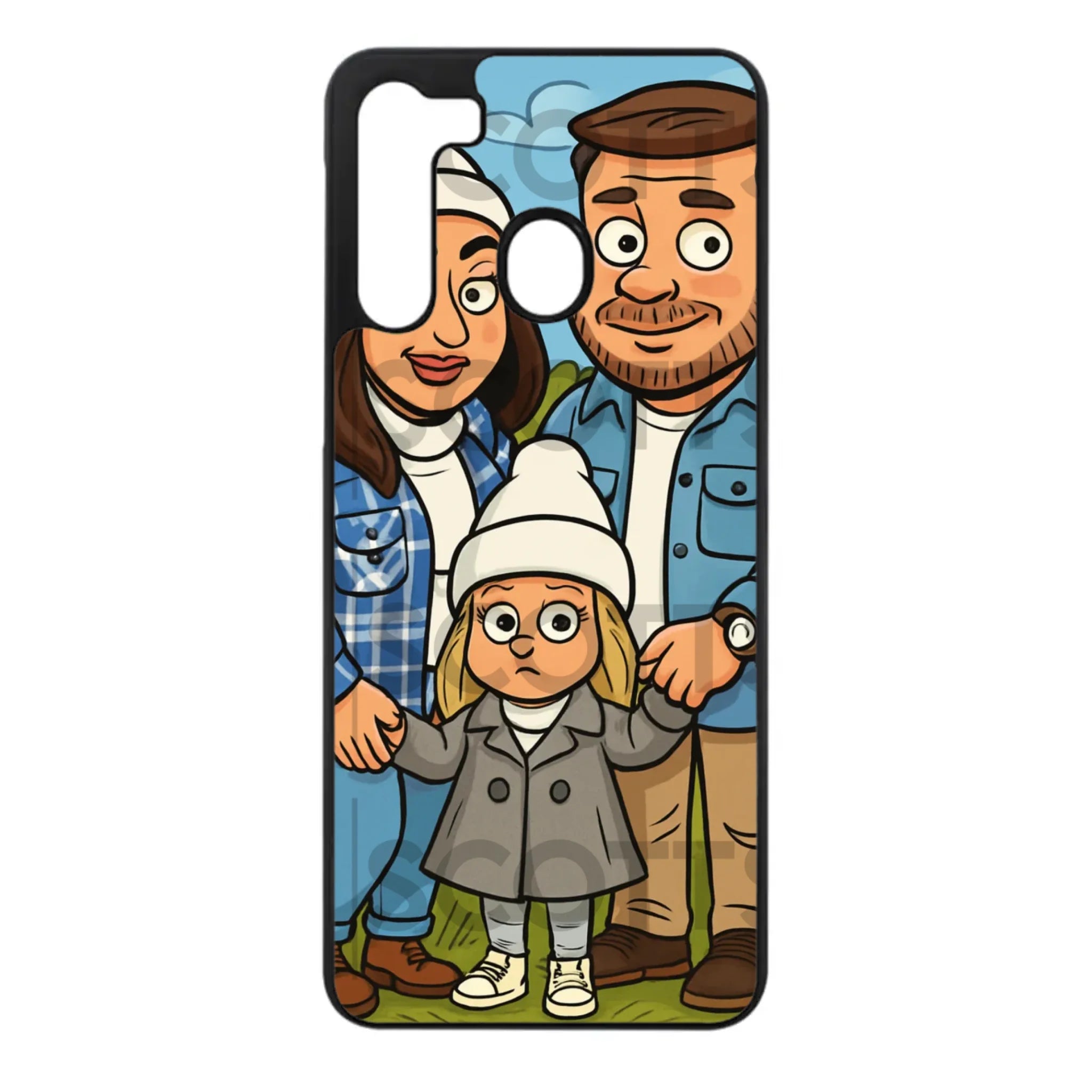 Custom Personalised Cartoon Caricature Animated Rubber TPU Case for iPhone, Samsung & Pixel