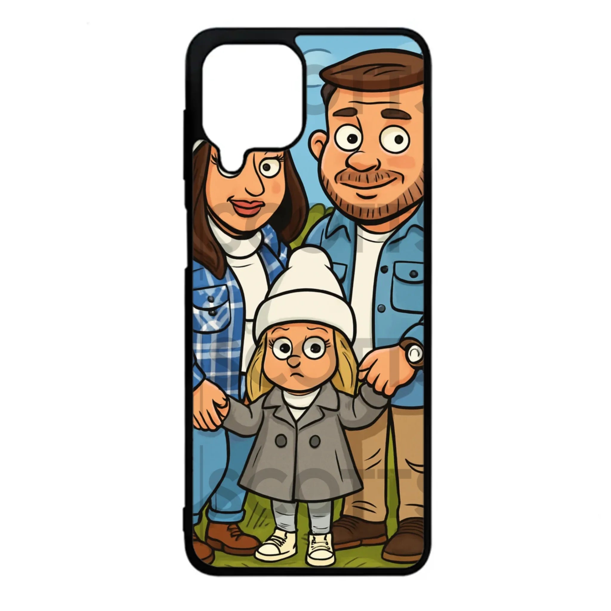 Custom Personalised Cartoon Caricature Animated Rubber TPU Case for iPhone, Samsung & Pixel