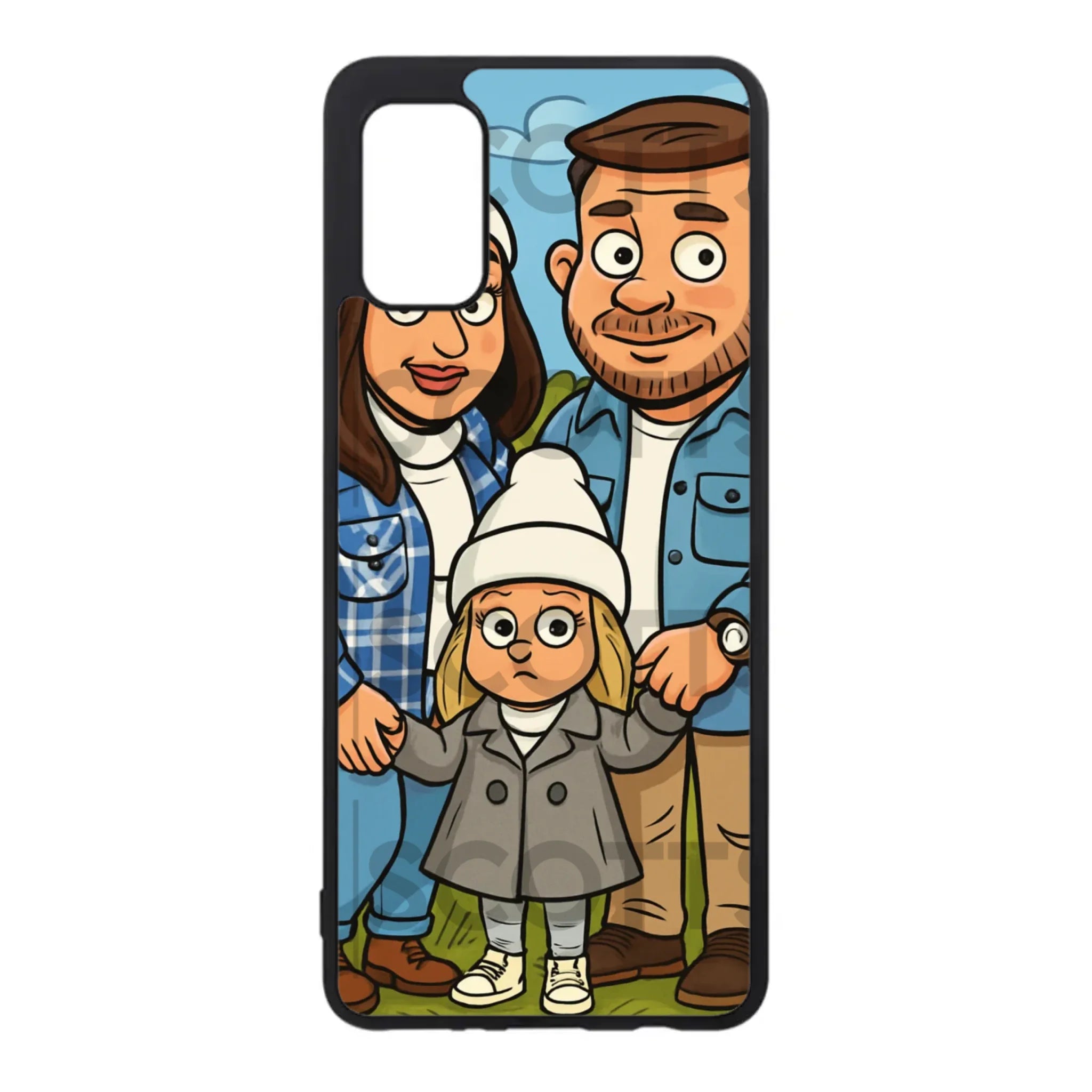 Custom Personalised Cartoon Caricature Animated Rubber TPU Case for iPhone, Samsung & Pixel